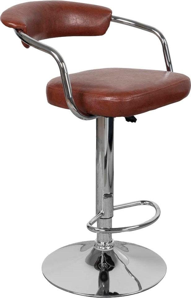 Kayoom Hochstuhl »Barstuhl Midnight 525 2er-Set, in Leder-Optik, Barhocker«, (Set), 2 St., pflegeleicht, höhenverstellbar, komfortabel, drehbar