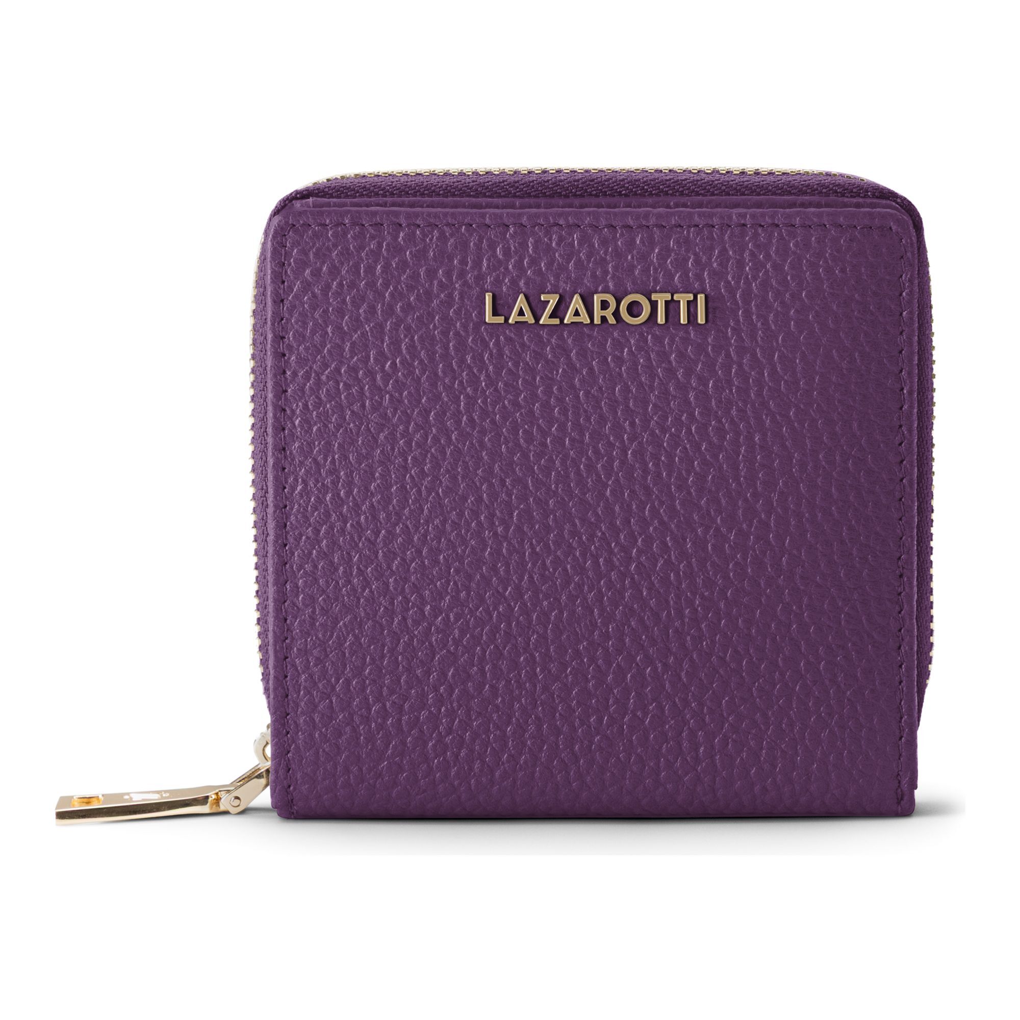 Lazarotti Geldbörse "Bologna Leather Medium Zip-Around Geldbörse Leder 10 cm"