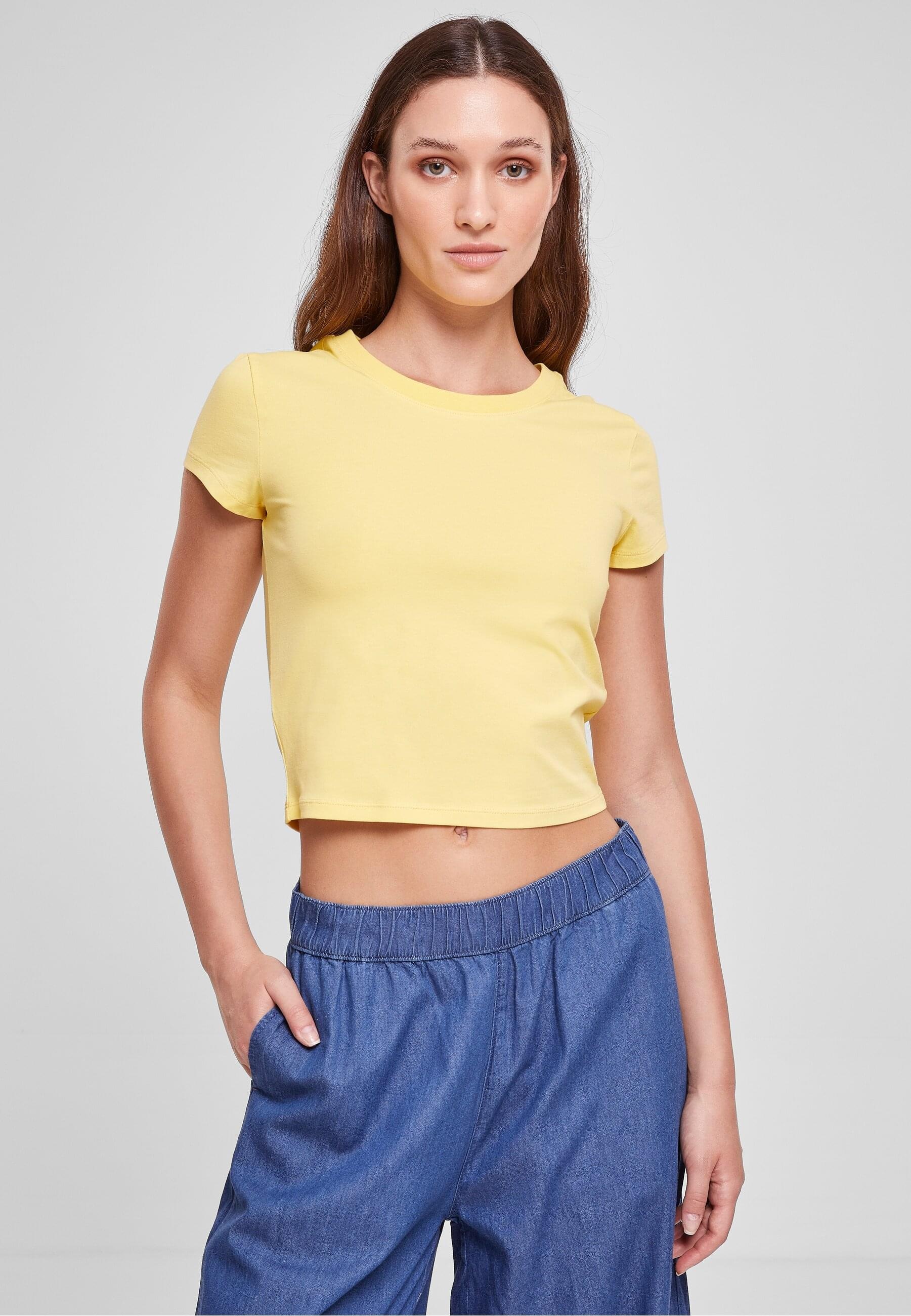 URBAN CLASSICS T-Shirt »Urban Classics Damen Ladies Stretch Jersey Cropped Tee«, (1 tlg.)