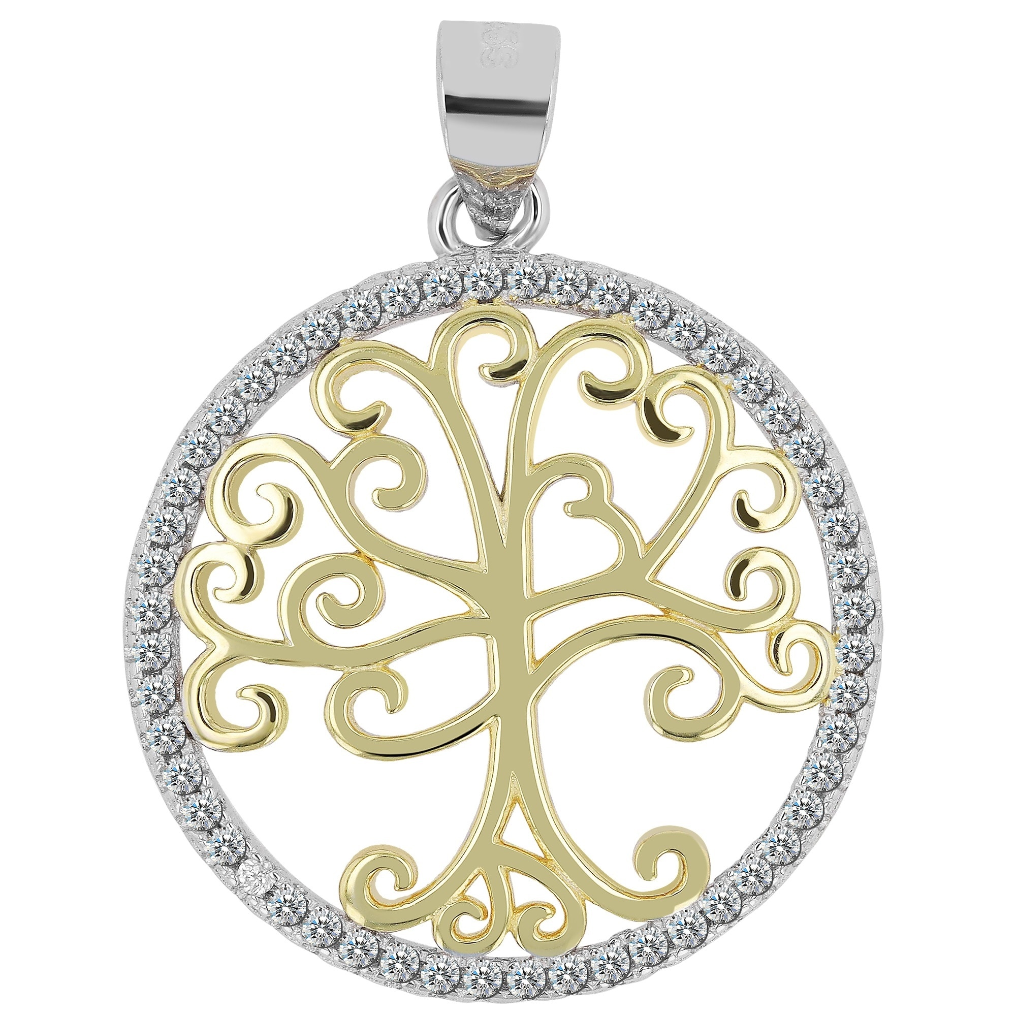 Kettenanhänger »Anhänger Lebensbaum aus 925 Silber mit Zirkonia«