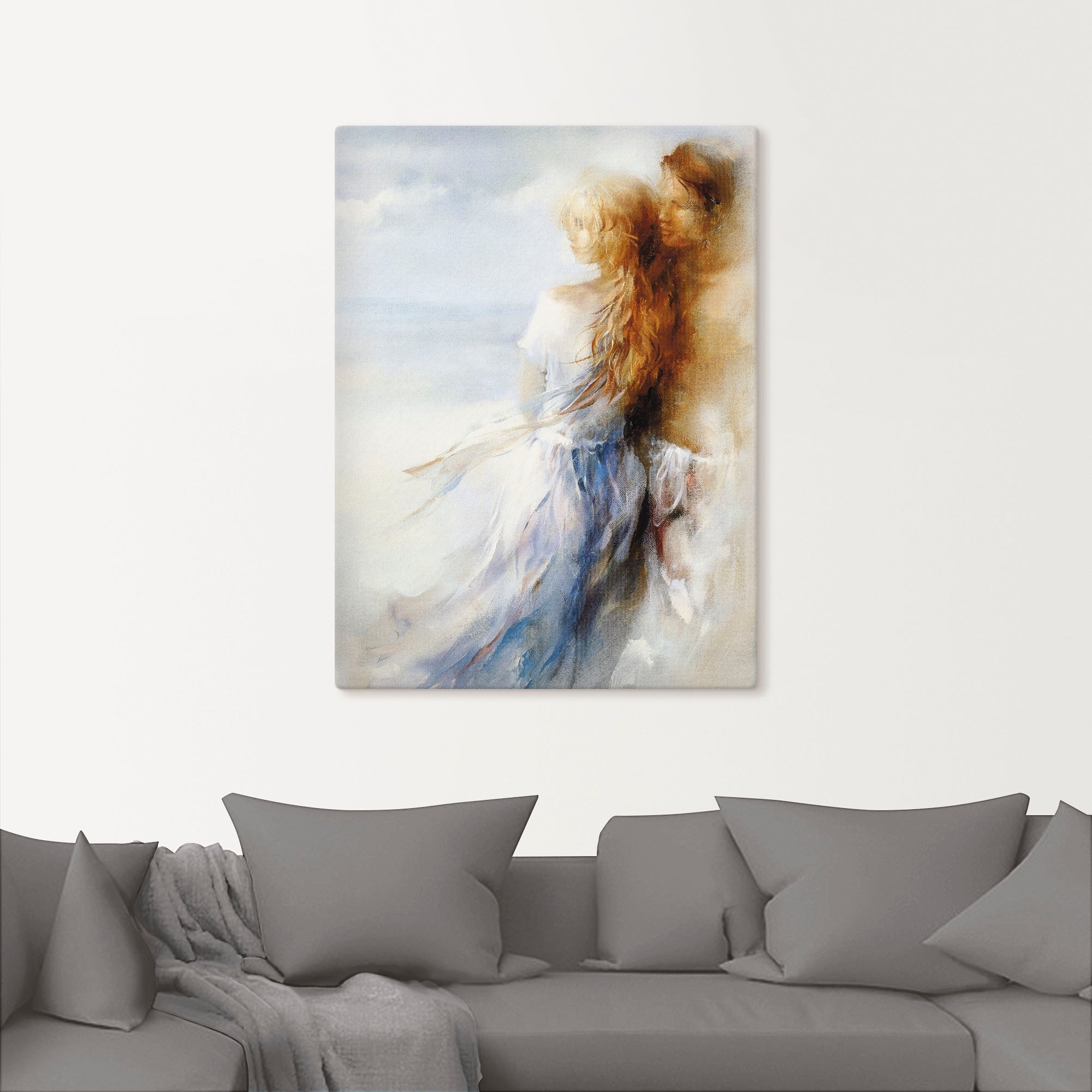 Artland Wandbild »Zusammen«, Paar, (1 St.), als Leinwandbild, Poster in verschied. Größen