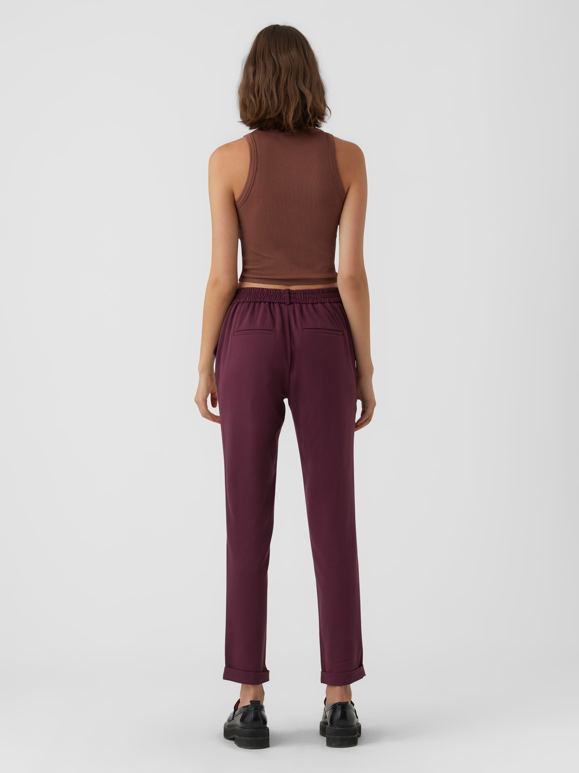 Vero Moda Anzughose »VMMAYA MR LOOSE SOLID PANT NOOS«, knöchelfreie Form mit Saumaufschlag