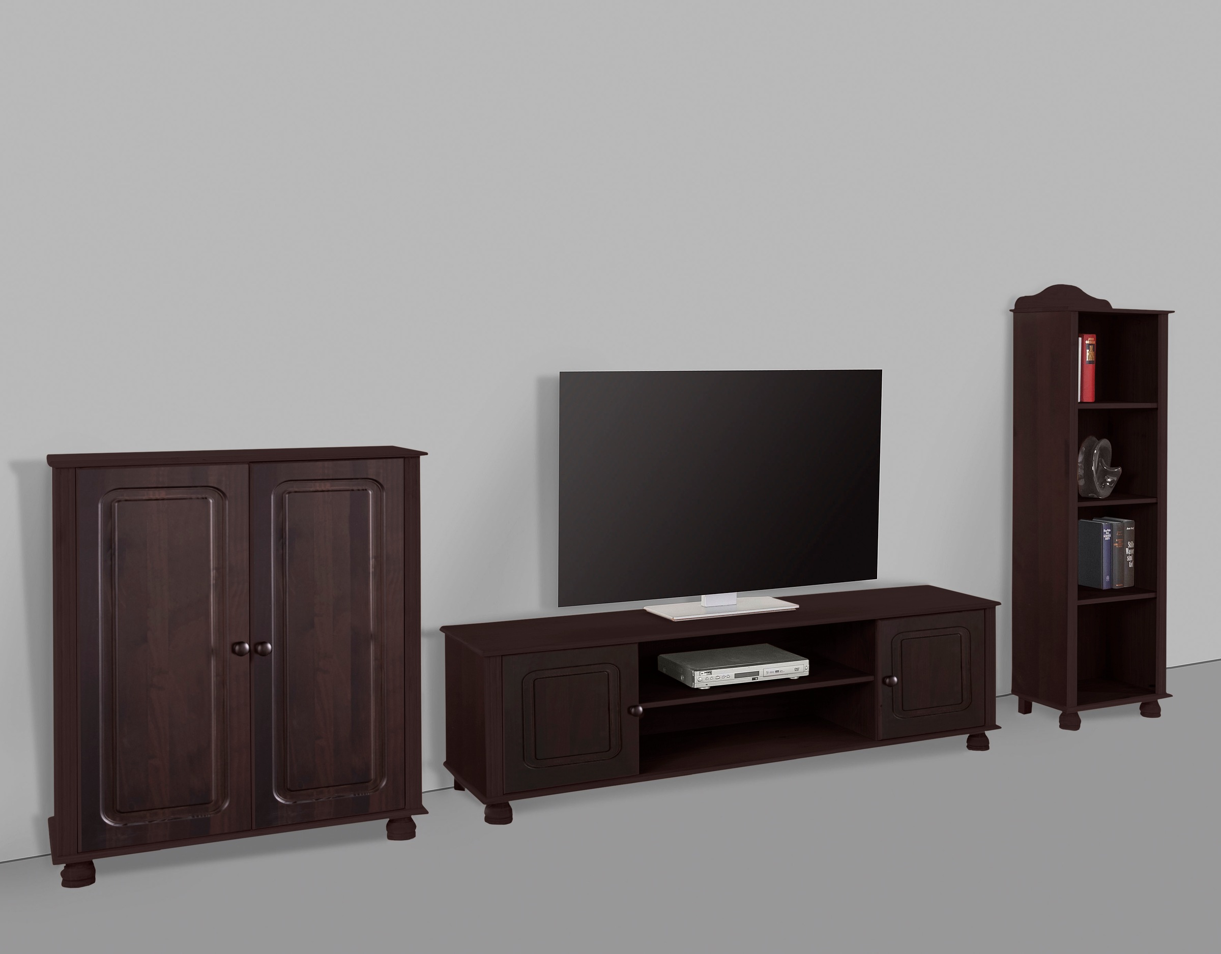 Home affaire Wohnwand "Mette" 3 Stk. tlg. 1 Midischrank, 1 Bücherregal und günstig online kaufen