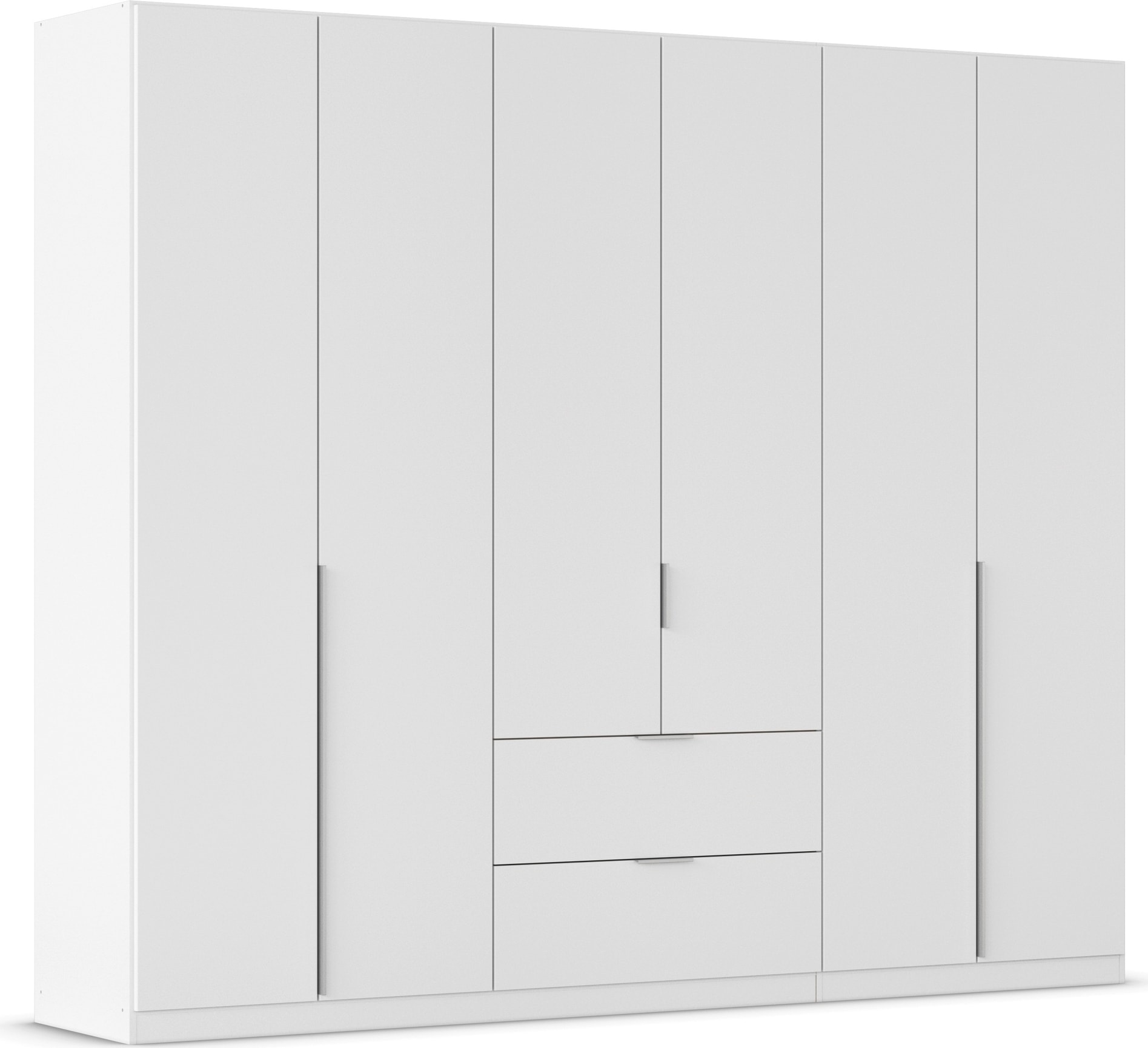 OTTO home Drehtürenschrank "Kleiderschrank Schrank Garderobe AGORDO mit Dekor- oder Hochglanzfront" in zwei Griff-Farben, Breite 271 cm, mit Außenschubkästen, Serie in 7 Breiten und 2 Höhen MADE IN GERMANY
