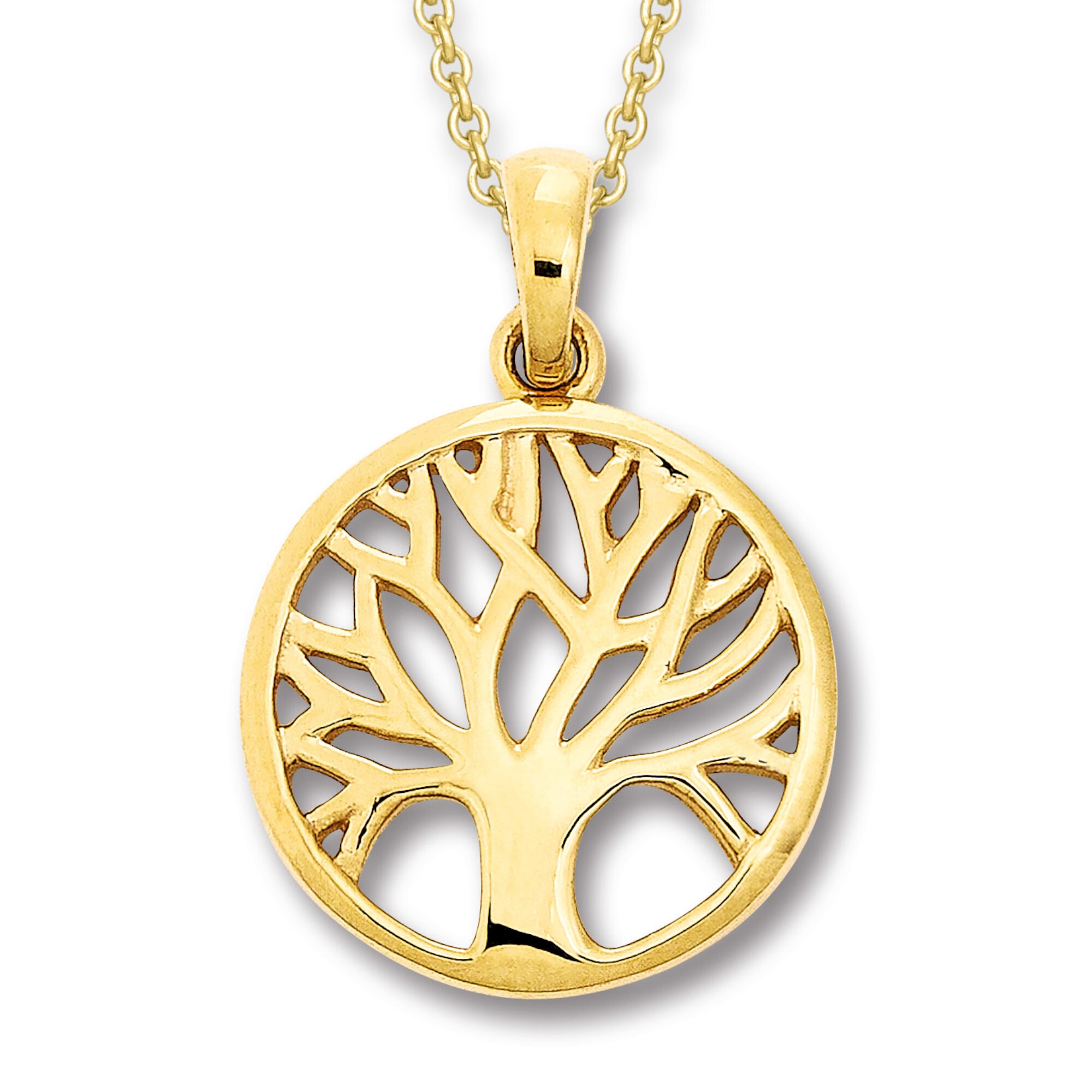 ONE ELEMENT Kettenanhänger »Lebensbaum Anhänger aus 333 Gelbgold«, Damen Gold Schmuck Lebensbaum