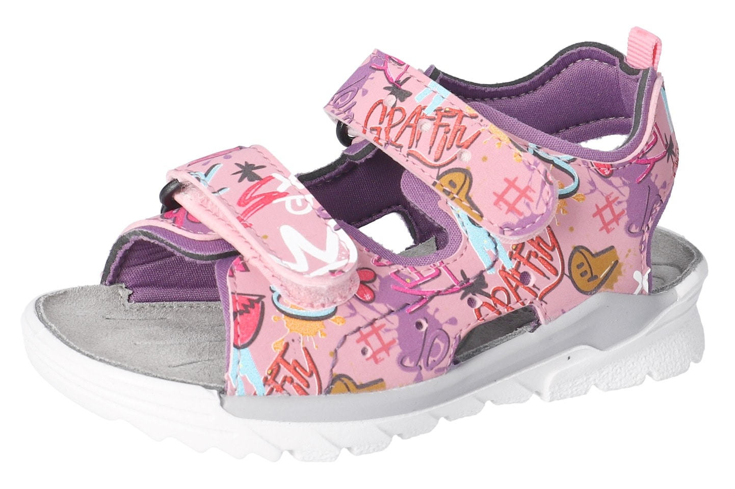 Ricosta Sandale "WAVE WMS: Mittel", Sommerschuh, Klettschuh, Sandalette, mit coolem Print