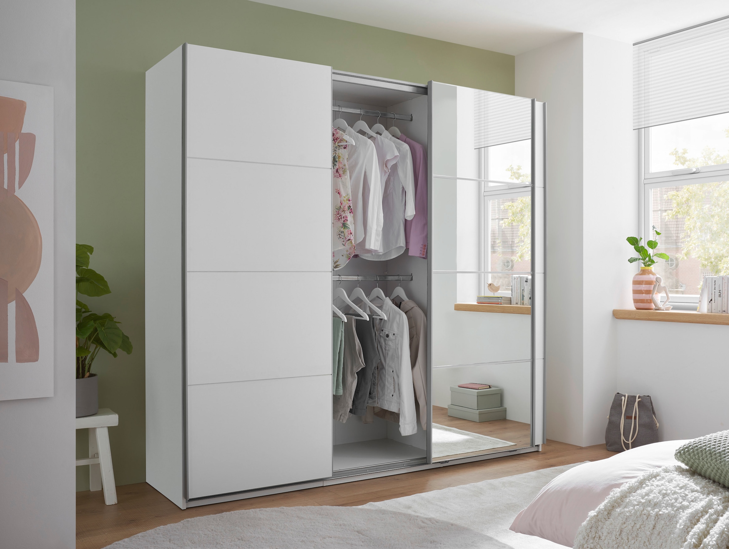 Schlafkontor Schwebetürenschrank »Carano Kleiderschrank, Schiebetürenschrank mit Spiegeltür«