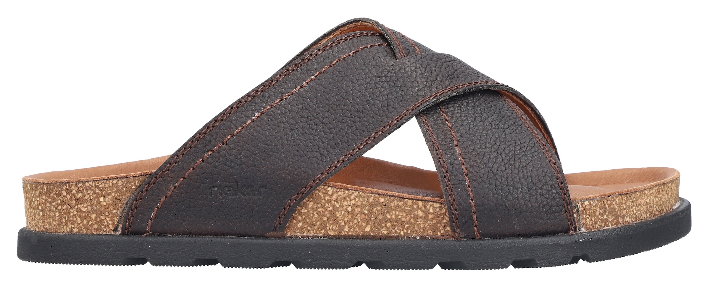 Rieker Pantolette, Sommerschuh, Strandschuh, Hausschuh mit Fußbett