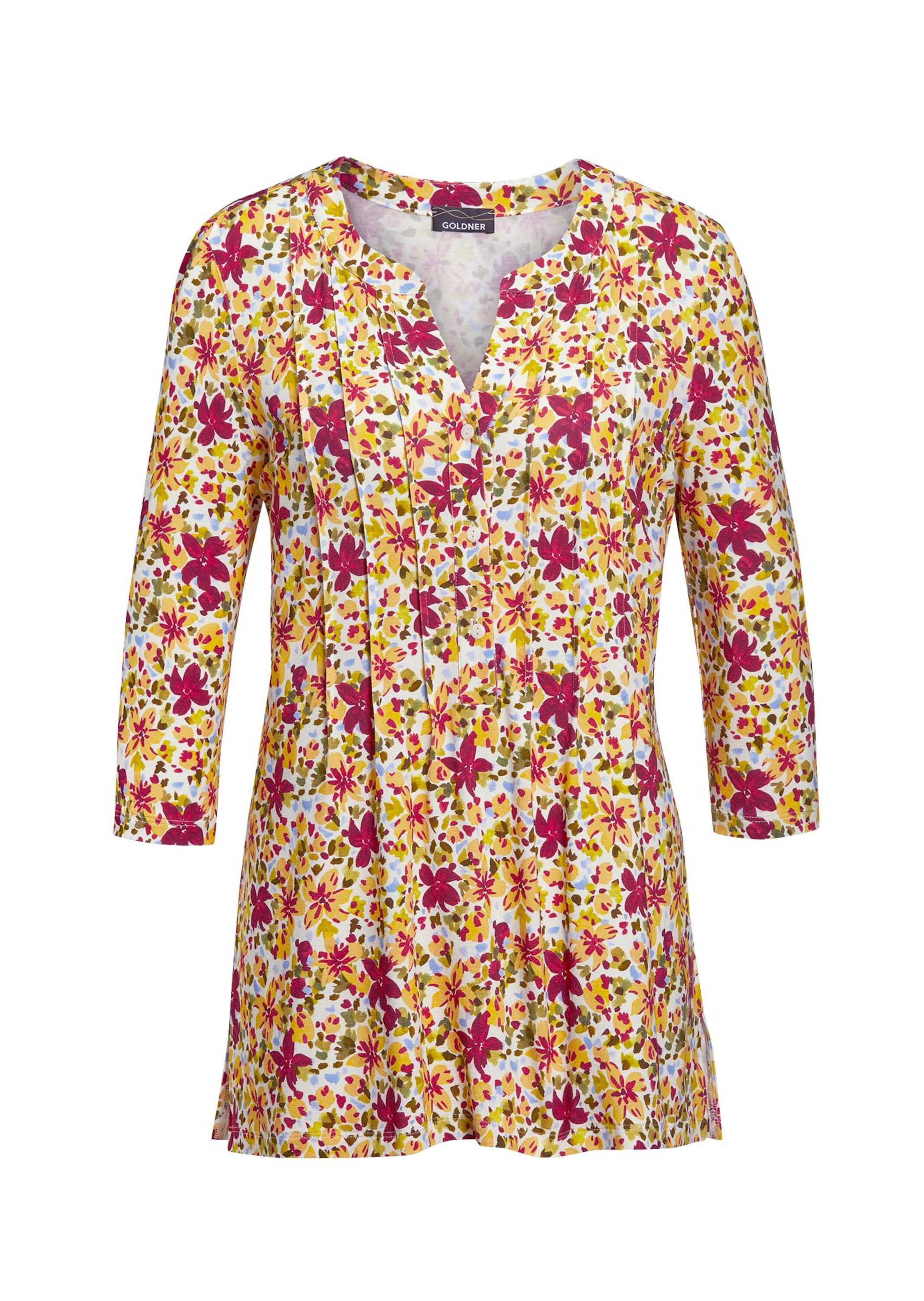 GOLDNER Print-Shirt "Figurschmeichelndes Drucktunika-Shirt" Ohne