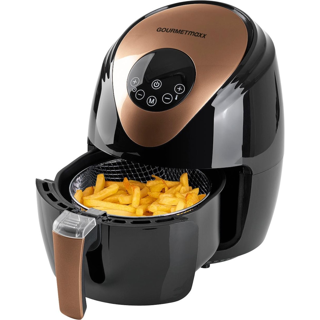 GOURMETmaxx Heißluftfritteuse »Digital 2,5l - Schwarz/Kupfer«, 1500 W