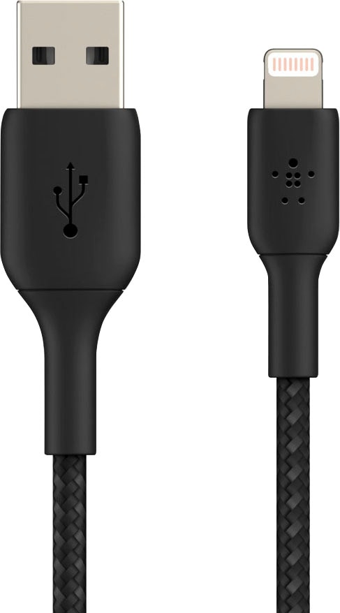 Belkin Smartphone-Kabel »Lightning Lade/Sync Kabel ummantelt mfi 2m«, USB Typ A, Lightning, 200 cm