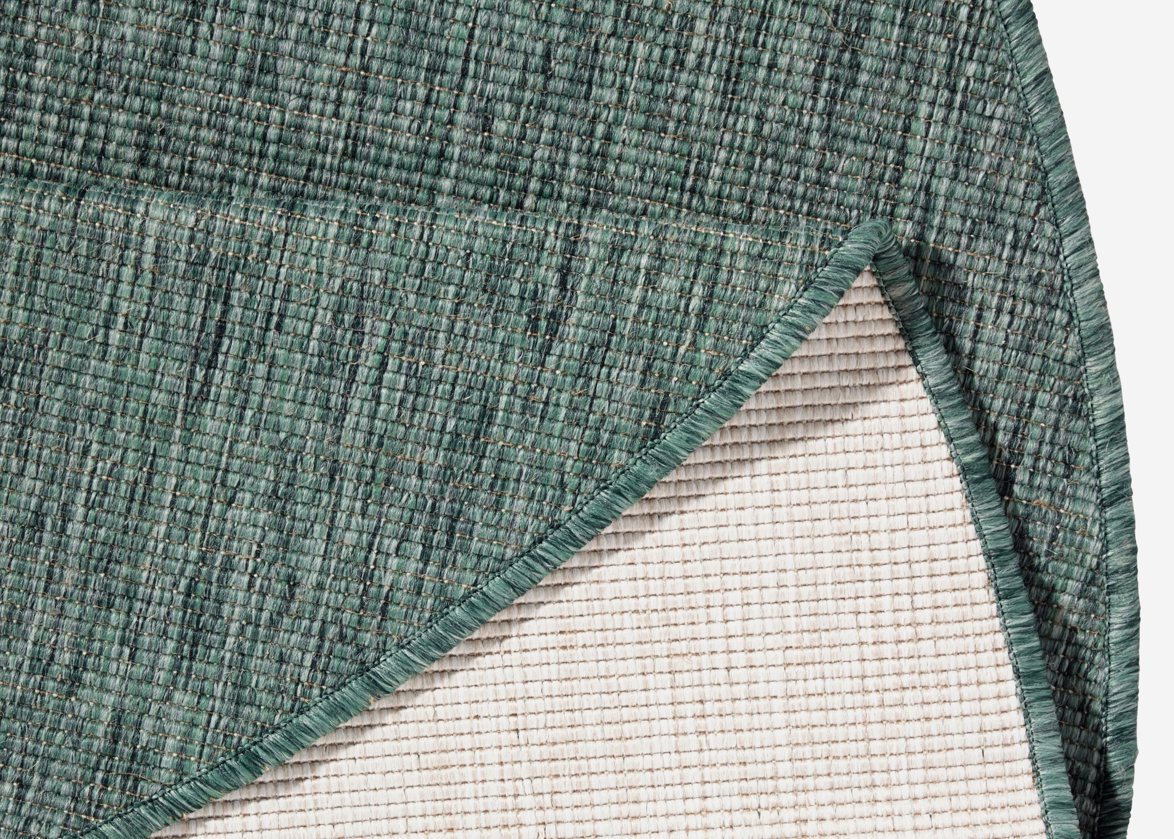 NORTHRUGS Teppich »Miami Wendeteppich«, rund, 5 mm Höhe, In-& Outdoor, Wetterfest, Balkon, Garten, Wohnzimmer, Wasserfest