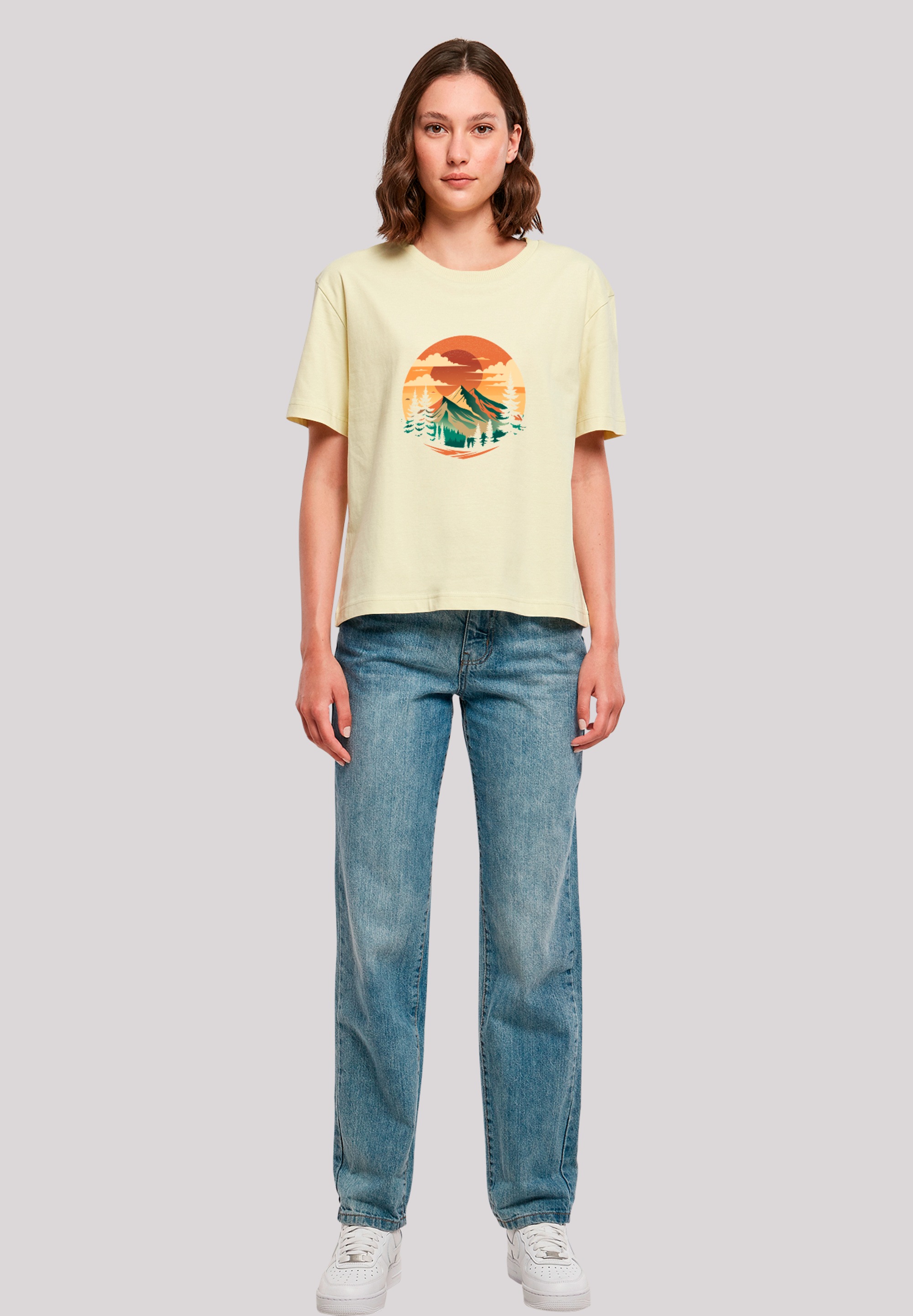 F4NT4STIC T-Shirt »Sonnenuntergang Berglandschaft« Premium Qualität