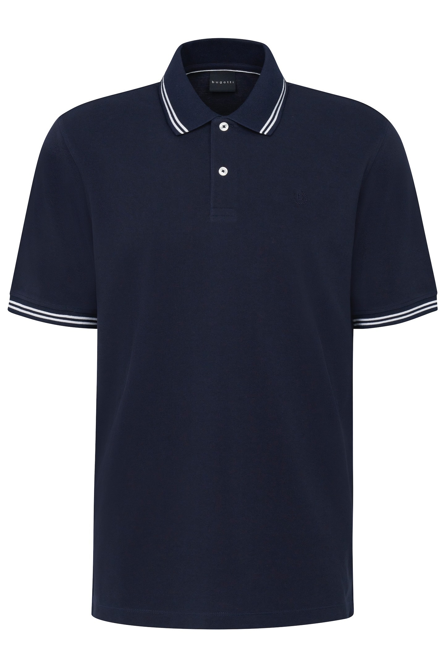 Thumbnail - bugatti Poloshirt, mit Kontraststreifen und Bruststickerei