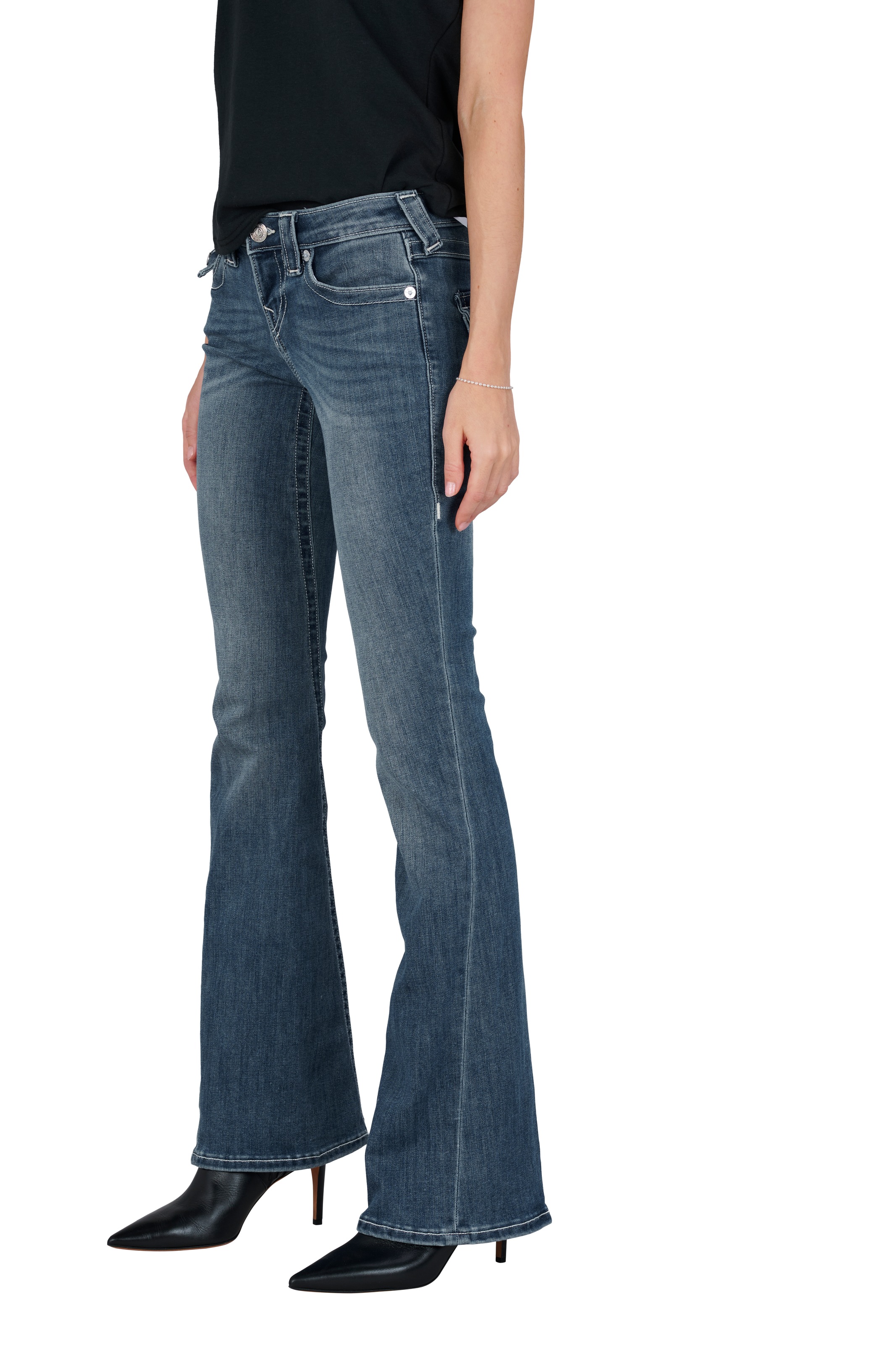 True Religion Bootcut-Jeans »JOEY LR FLARE FLAP« Baumwollmischung, Flared fit