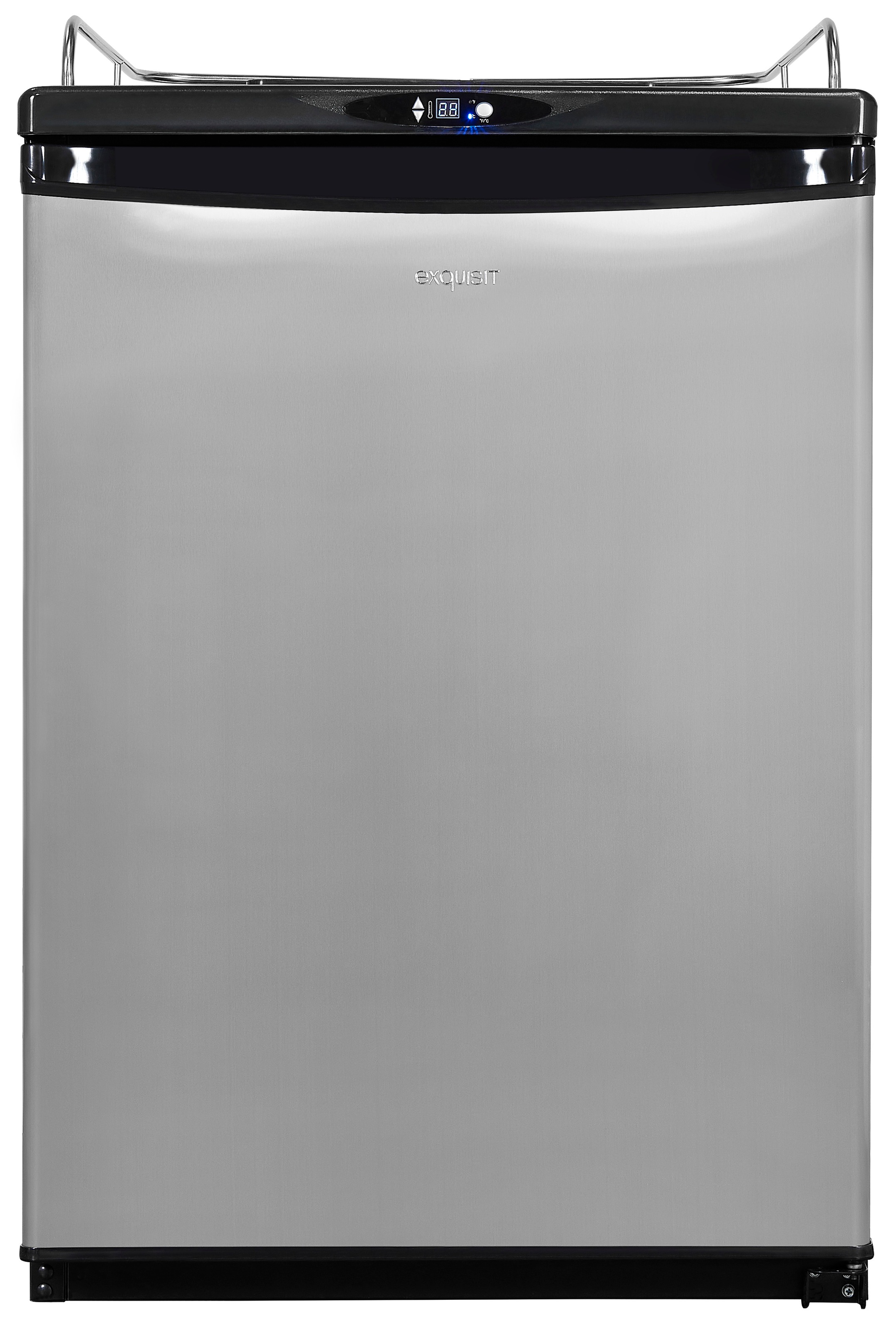 Thumbnail - exquisit Getränkekühlschrank "BK160-HE-300G inox" 100 cm hoch 61,5 cm breit auch als Bierkühlschrank einsetzbar