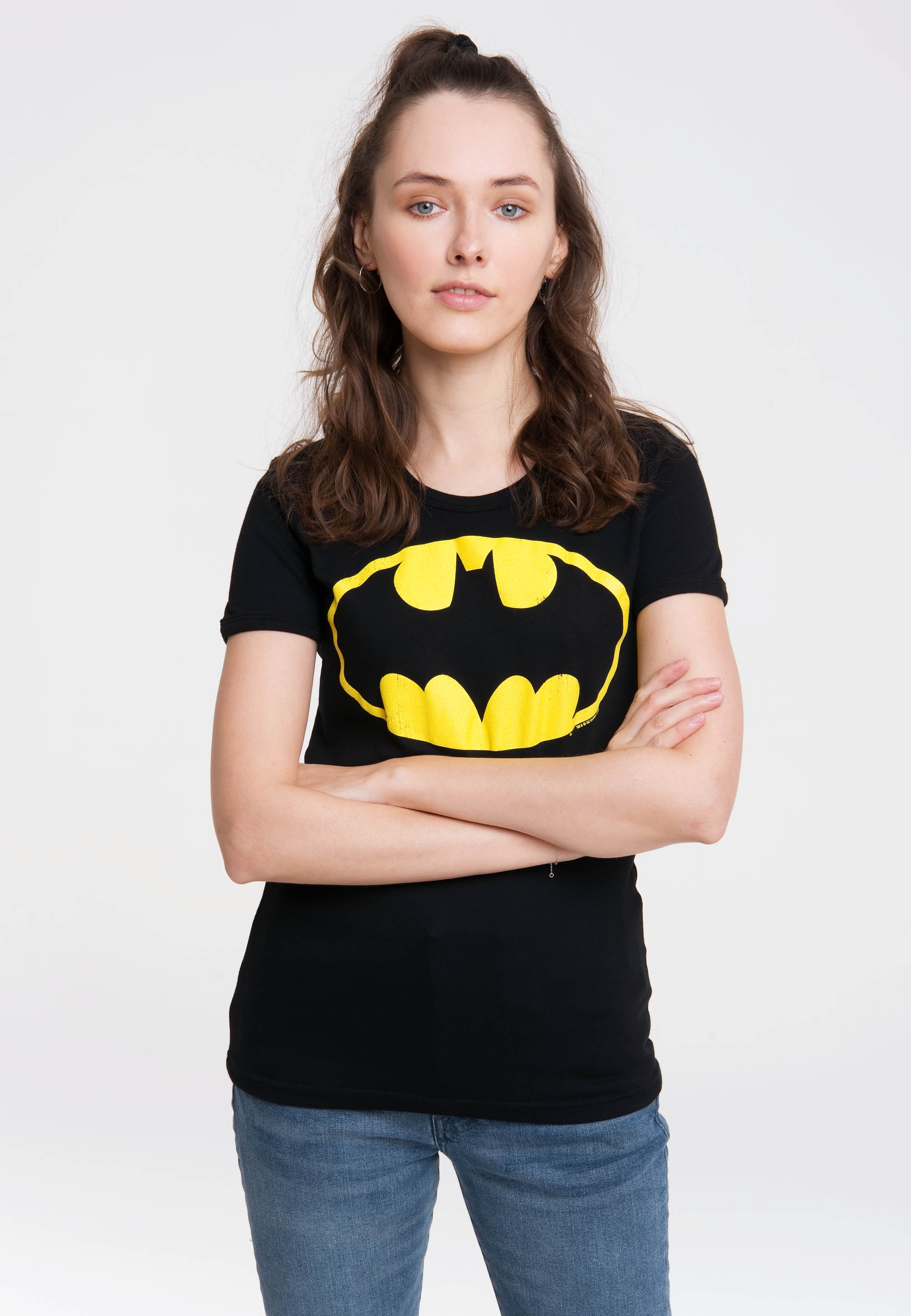 LOGOSHIRT T-Shirt »Batman-Logo«, lizenziertem mit Originaldesign für kaufen BAUR 