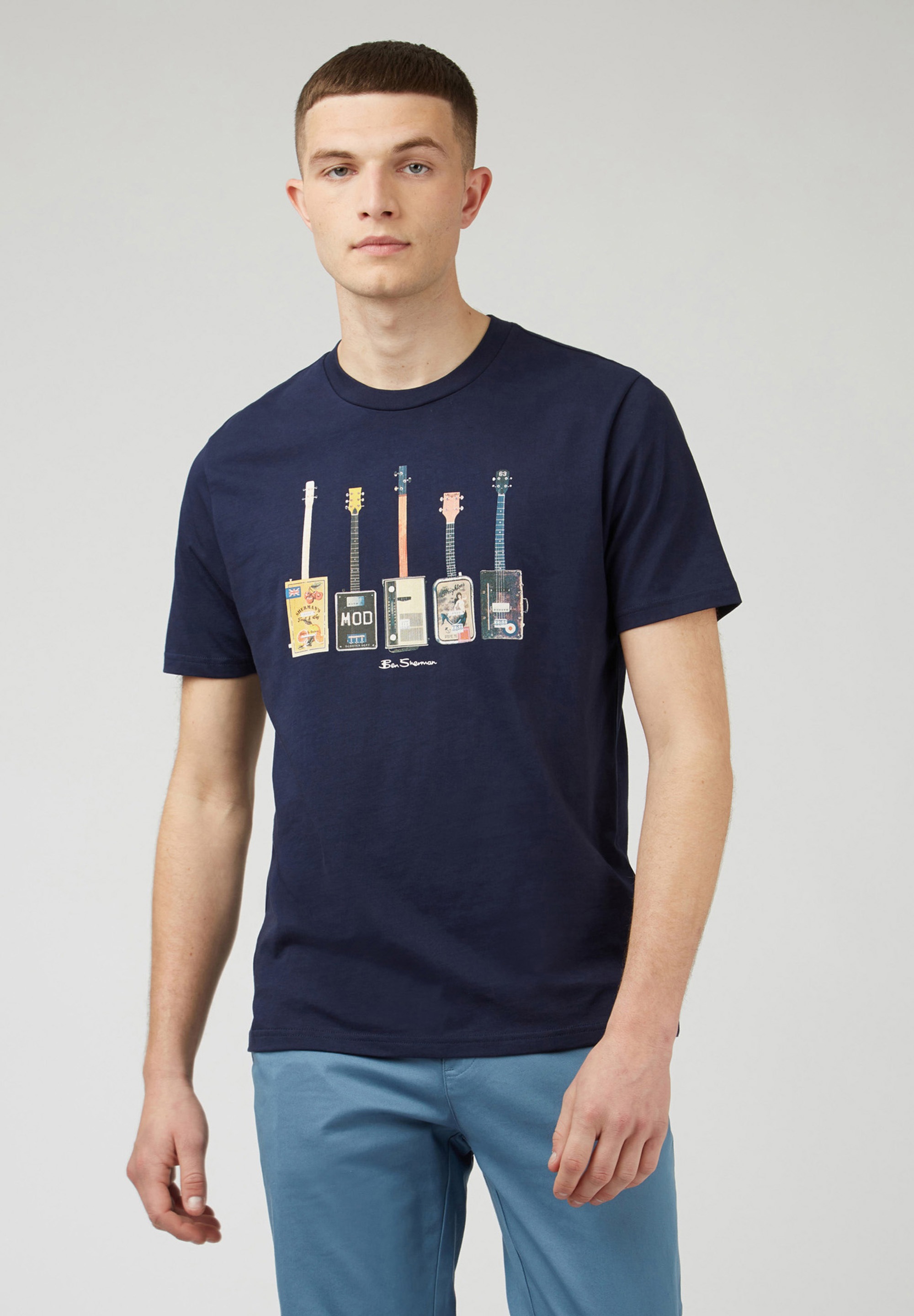 Ben Sherman T-Shirt »Ben Sherman T-Shirt Misfits Guitars«, Guitarren-Print