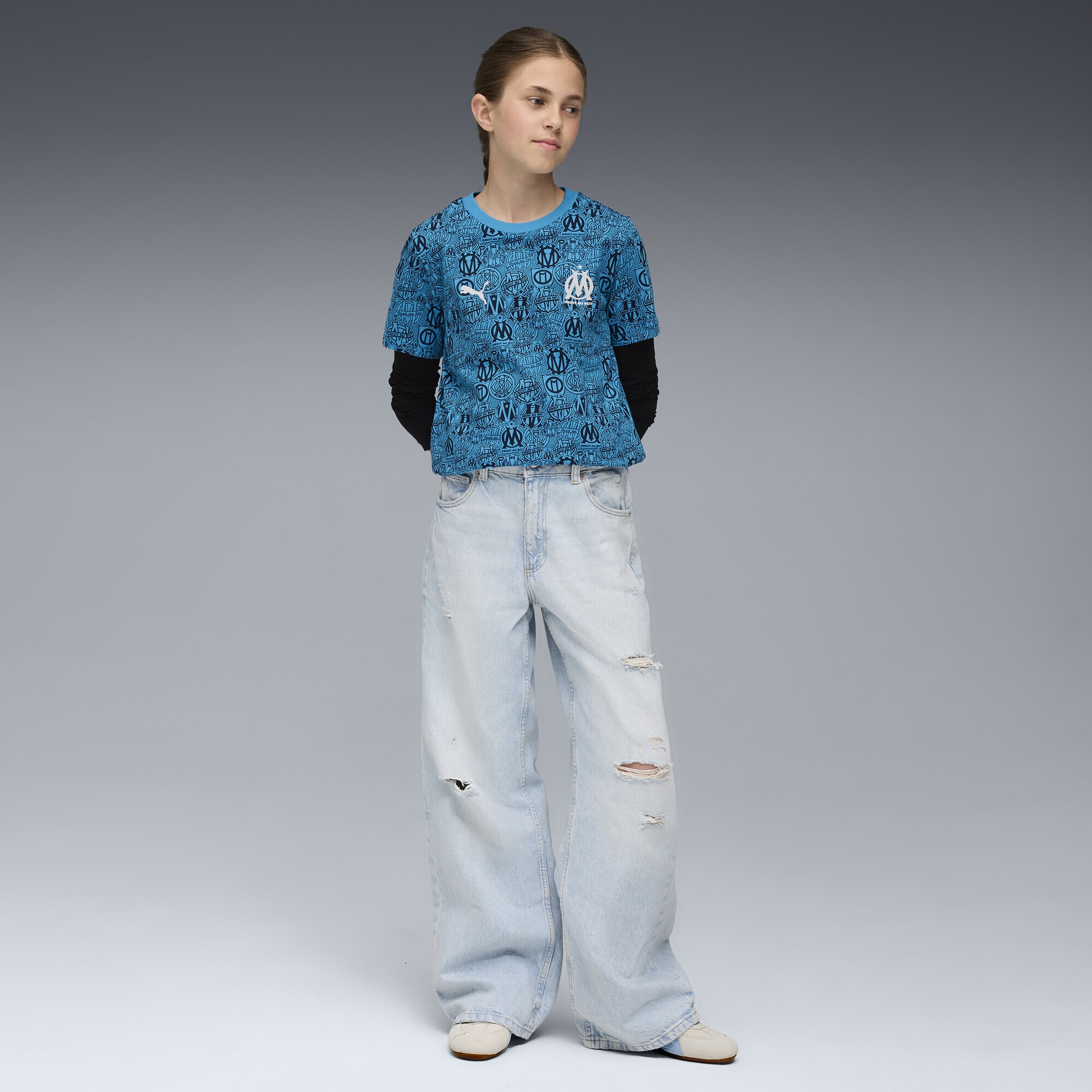 PUMA T-Shirt »Olympique de Marseille FtblCulture T-Shirt mit Allover-Print«