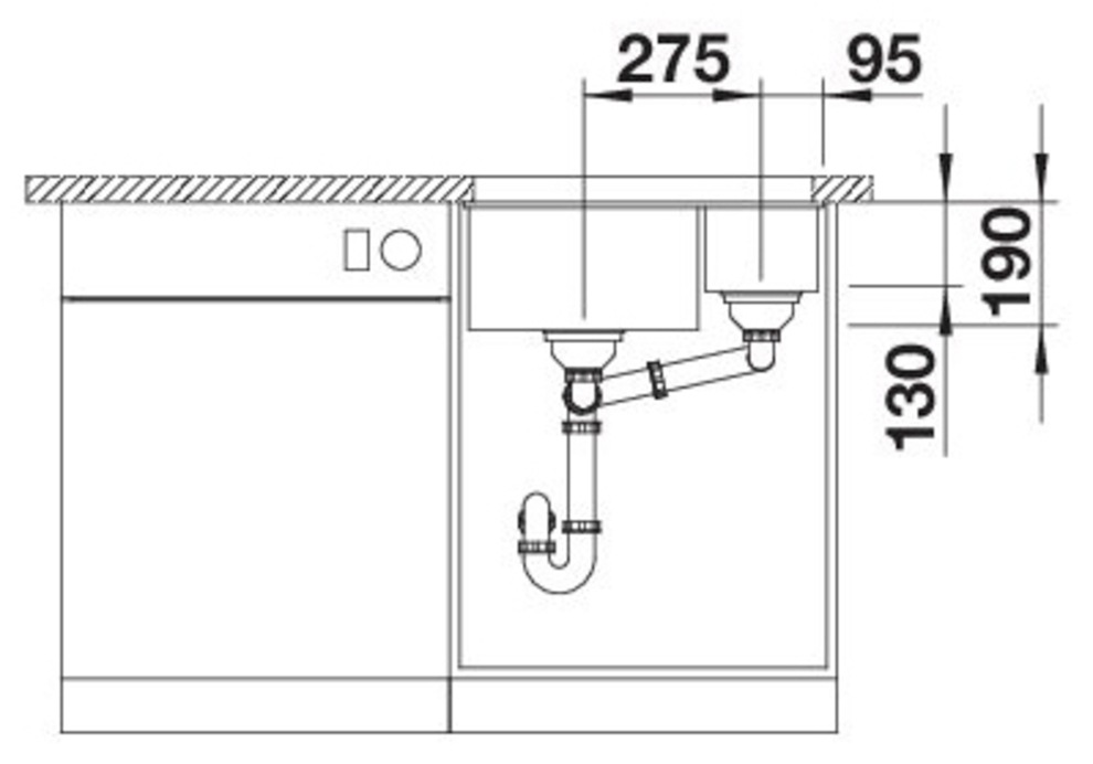 Blanco Granitspüle »ROTAN 340/160-U« 1 Stk. tlg. erhältlich in mehreren Farben