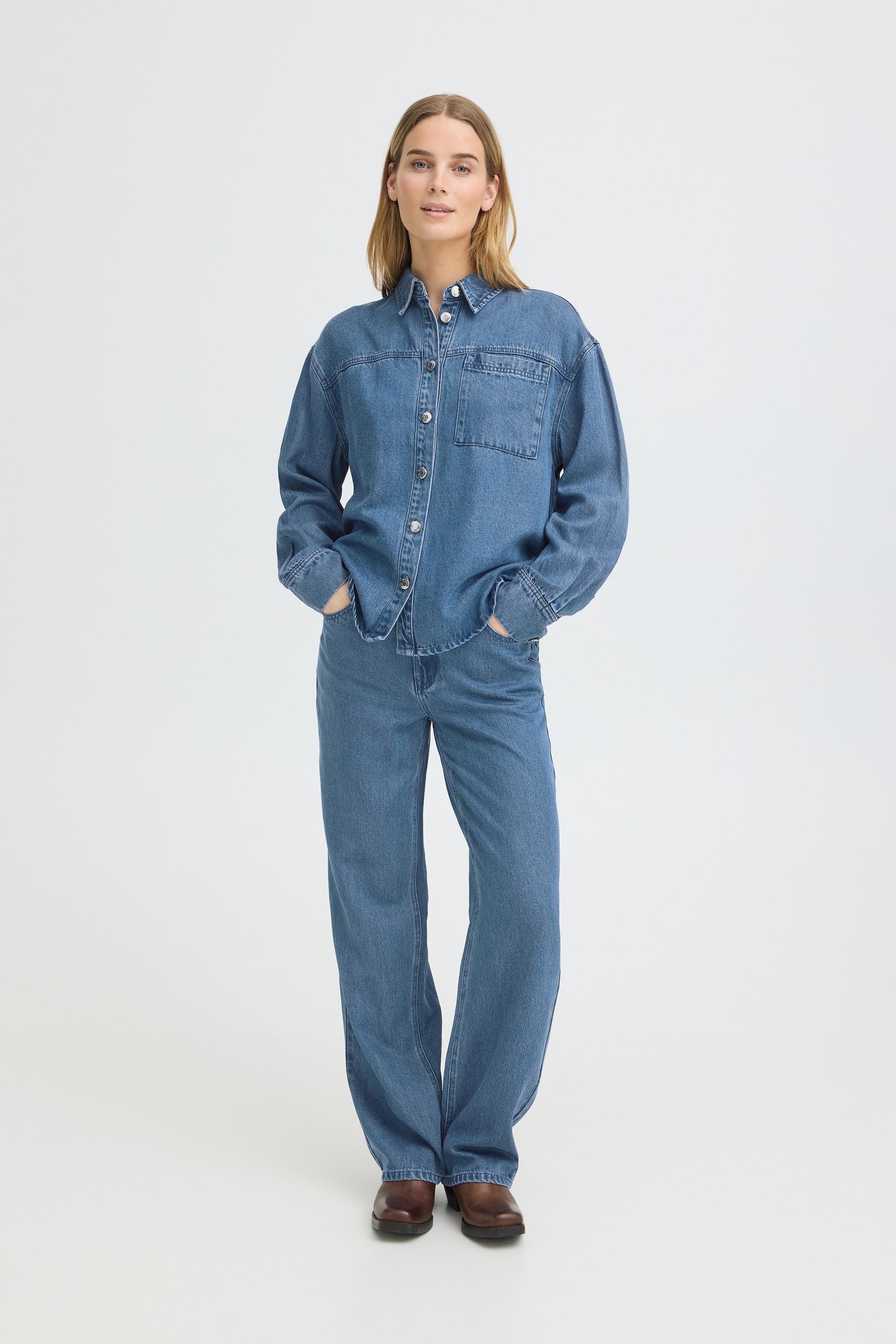 Pulz Jeans Jeansbluse »Damen Jeanshemd PZDORI«