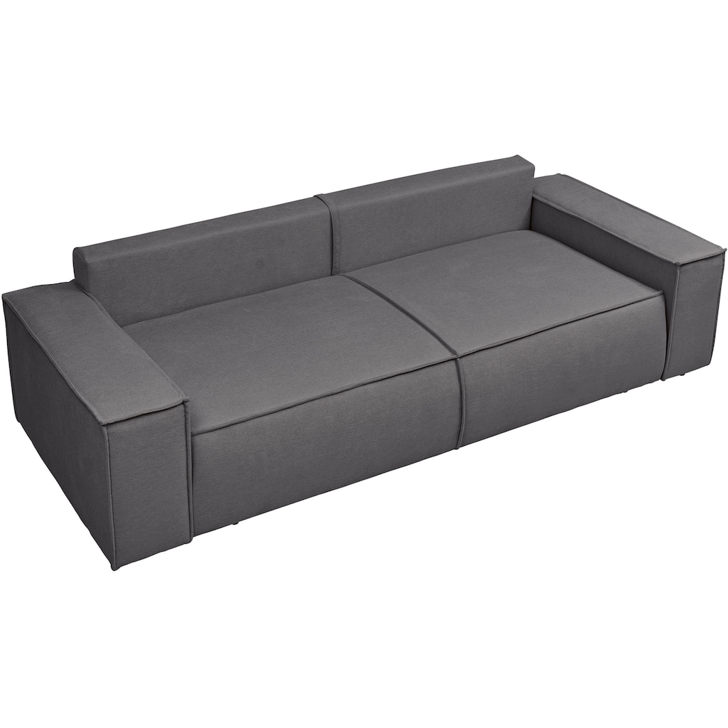 andas 3-Sitzer »FINNLEY Schlafsofa 257 cm, Schlaffunktion mit Bettkasten (200/136cm),«