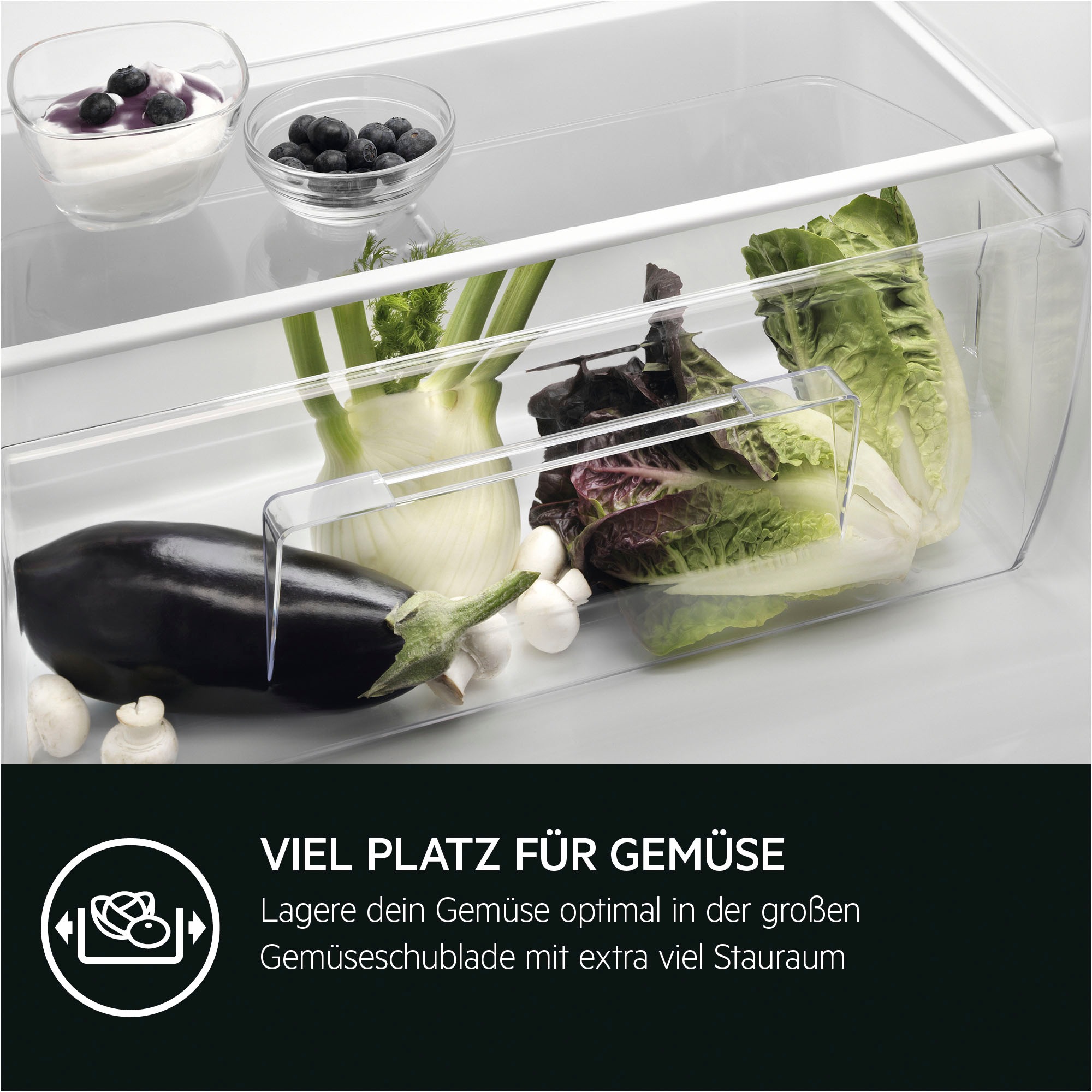 AEG Einbaukühlschrank Serie 5000 »TSF5O12ES«, 181 L, variable Glasablagen bis zu 25 kg belastbar, Touch, Festtür