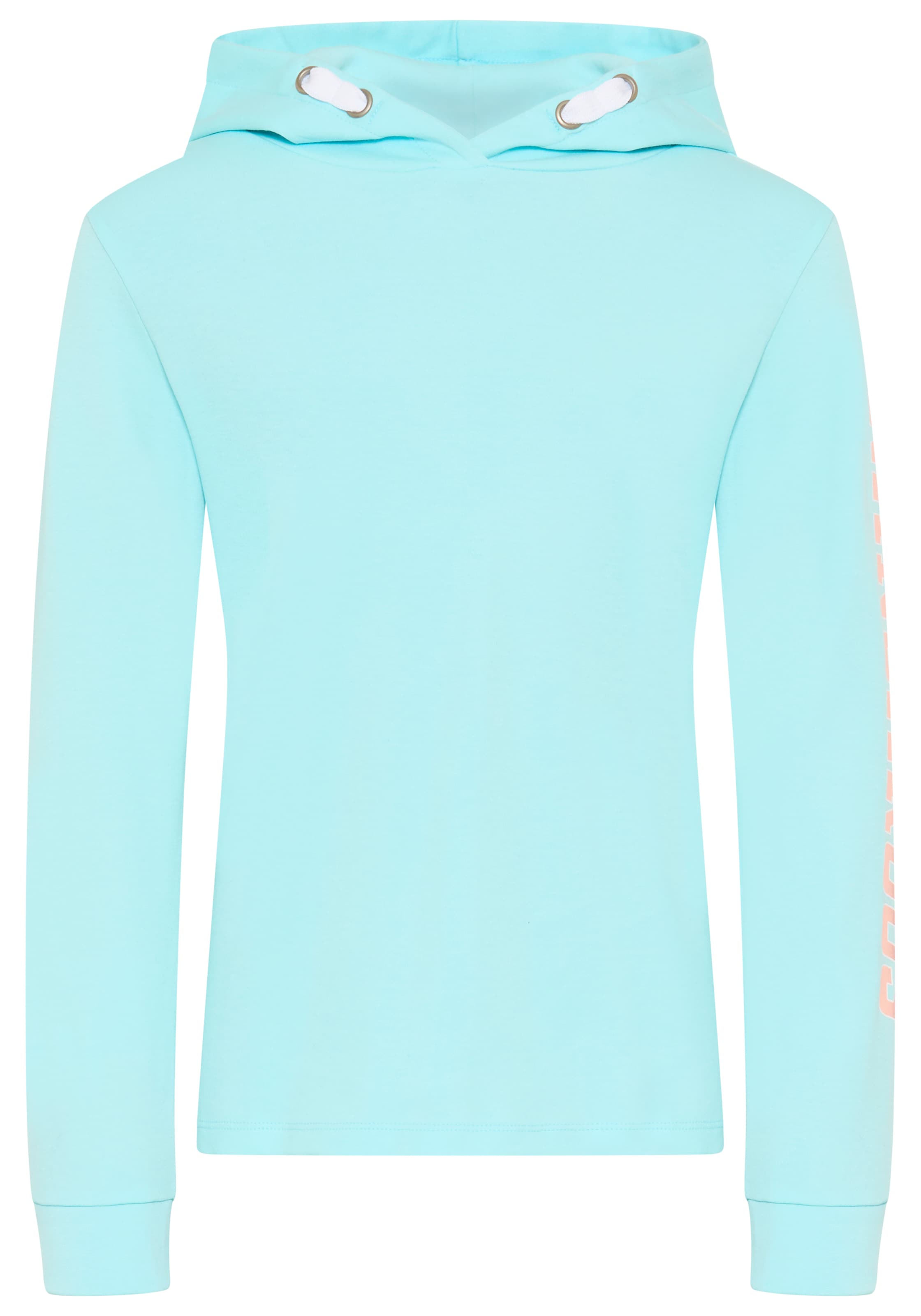 KangaROOS Langarmshirt »Kangaroos Kapuzenshirt mit Ärmeldruck« gerade Passform,  bedrucktes Design,  mit Kapuze,  aus 100% Baumwolle