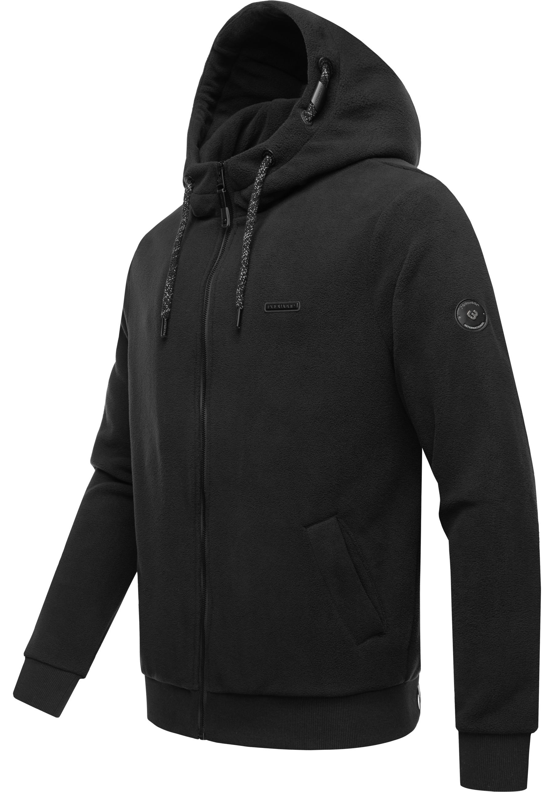 Ragwear Kapuzensweatjacke »Natte Zip Fleece«, Herren leichte basic Fleecejacke mit Kapuze