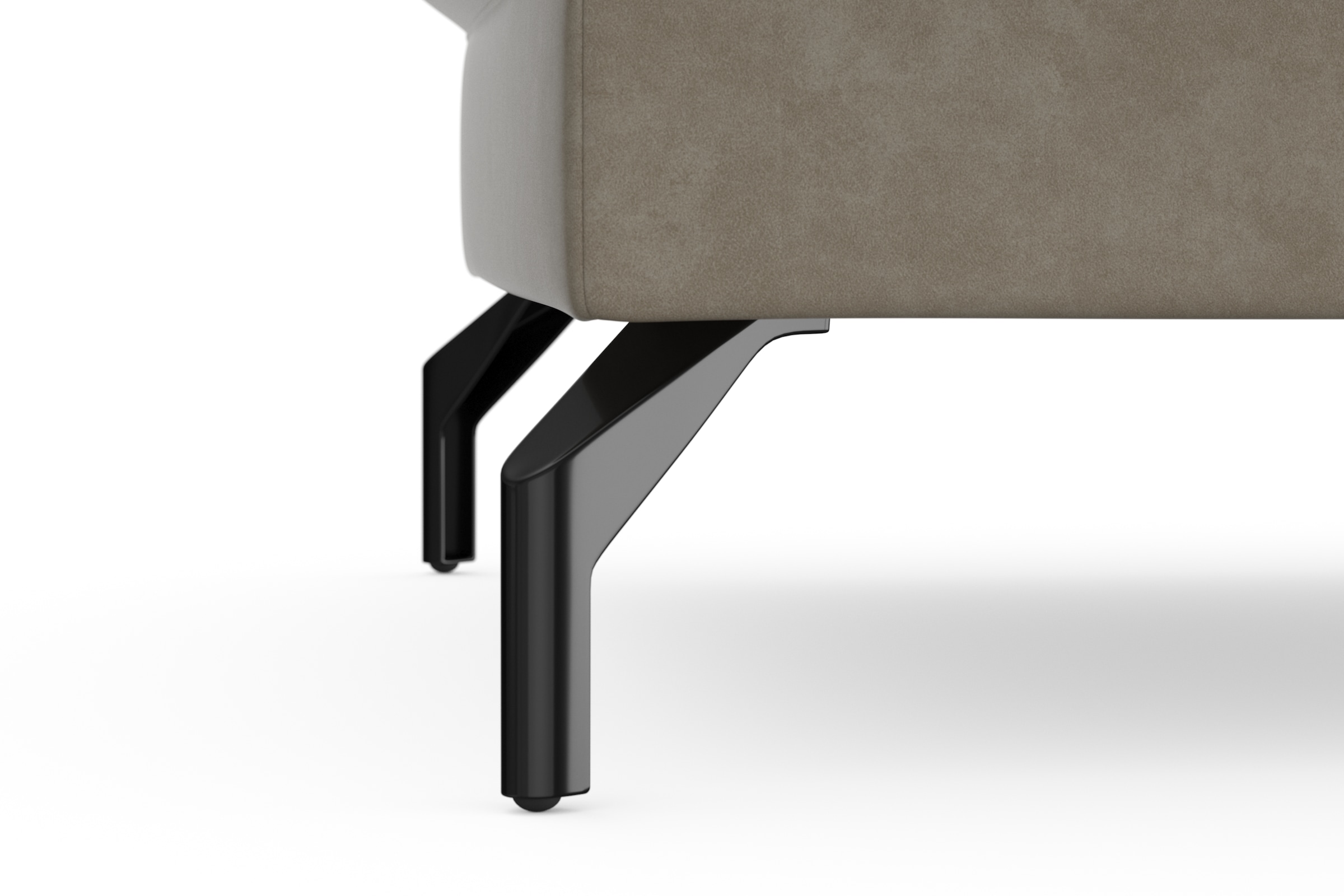 sit&more Hocker »Fashion«, inklusive Federkern, mit hochwertigen, schwarzen Metallfüßen