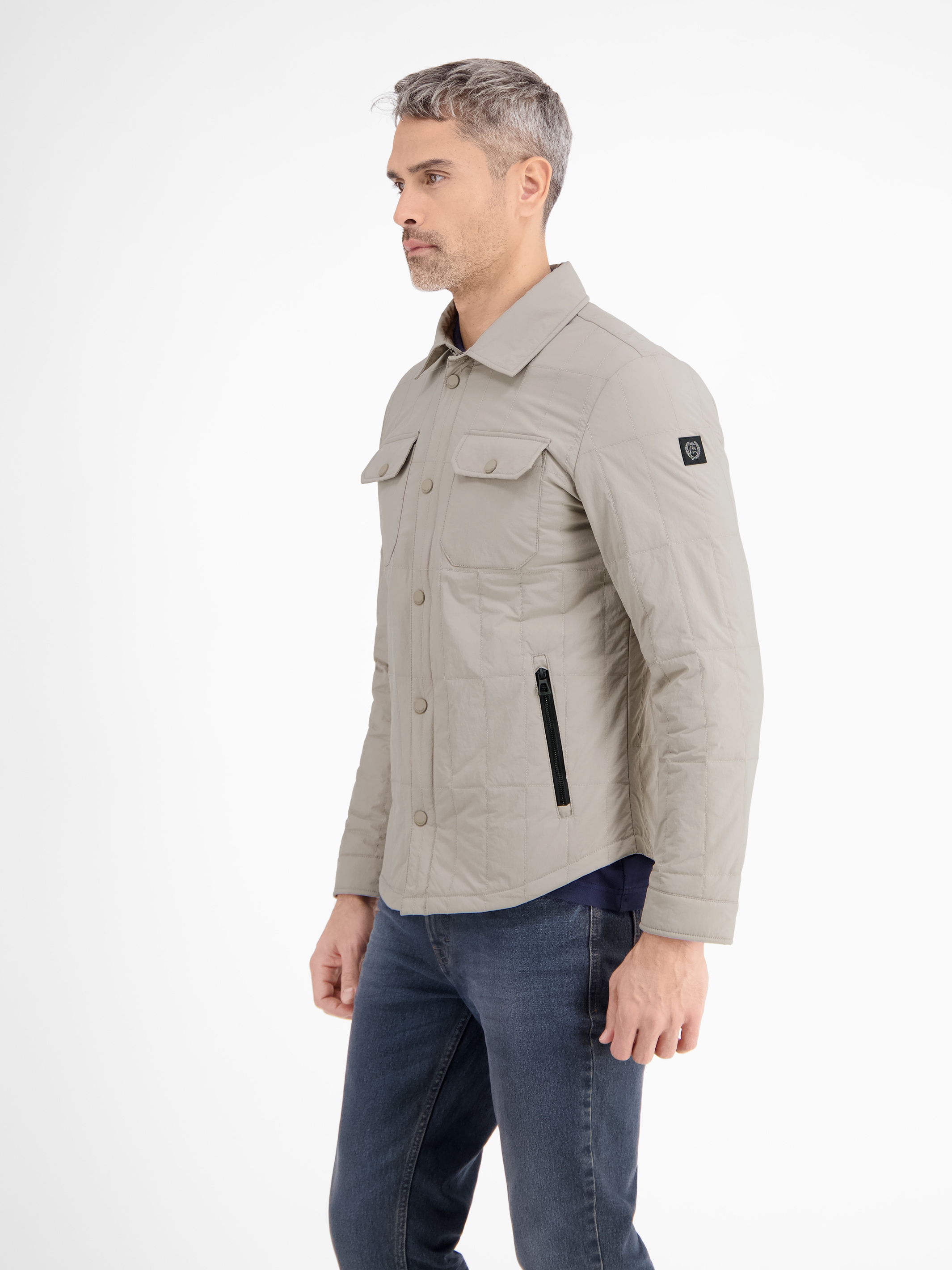 LERROS Hemdjacke »LERROS Overshirt-Jacke, leicht gefüttert«, ohne Kapuze, Wasserabweisend