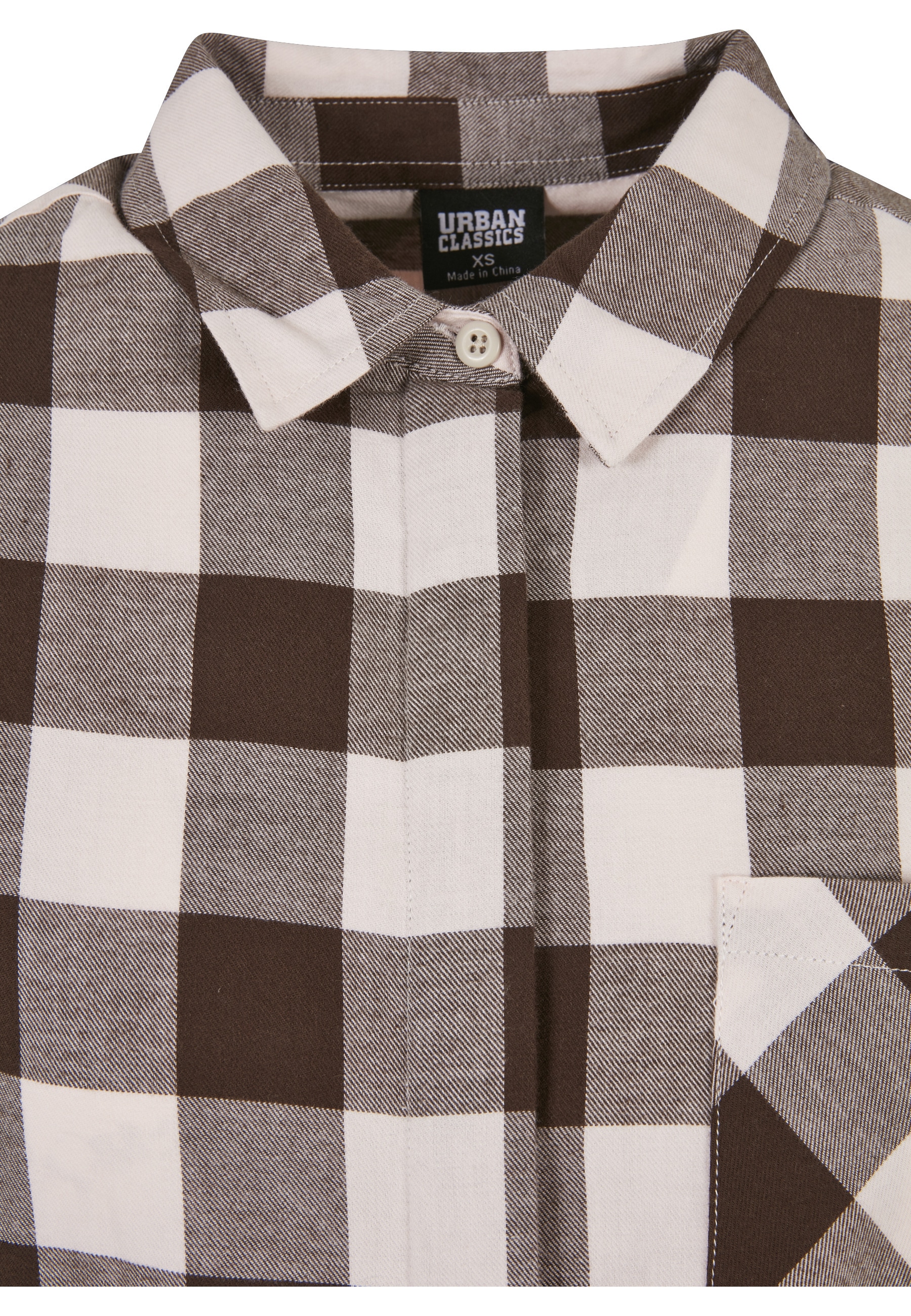 URBAN CLASSICS Shirtkleid "Urban Classics Damen Ladies Oversized Check Flan günstig online kaufen