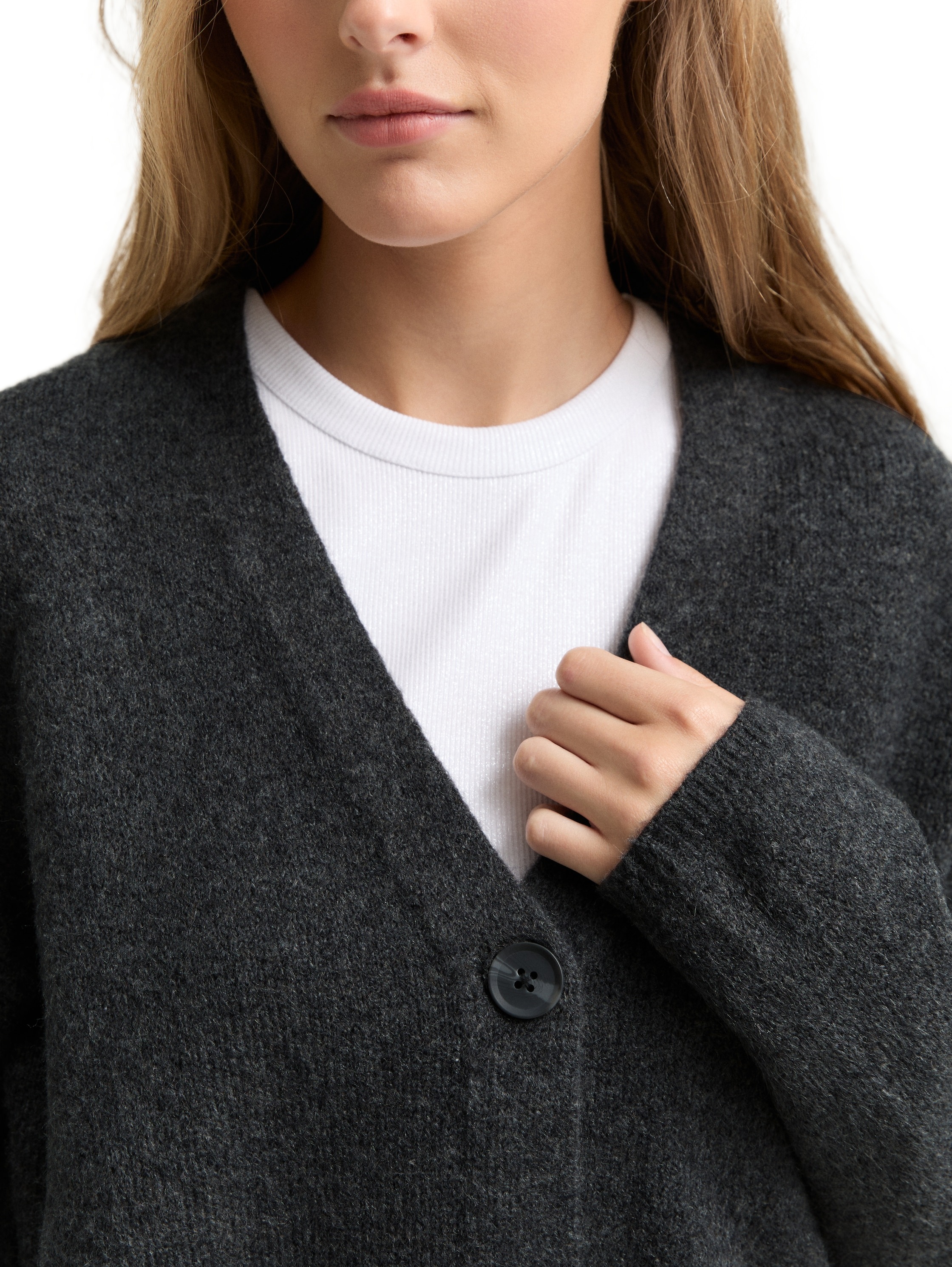 Thumbnail - TOM TAILOR Denim Cardigan mit V-Ausschnitt