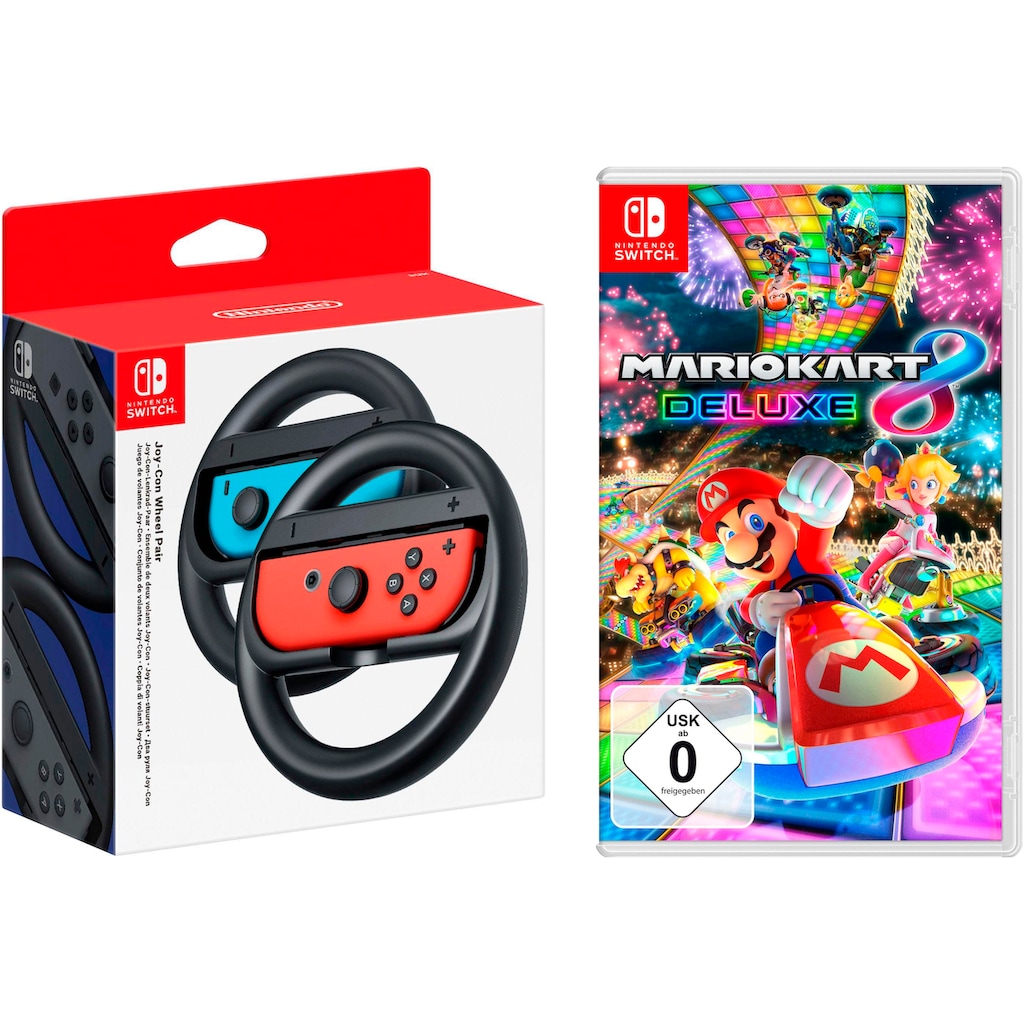 Nintendo Switch Spielesoftware »Mario Kart 8 Deluxe + JoyCon Lenkrad«, Nintendo Switch