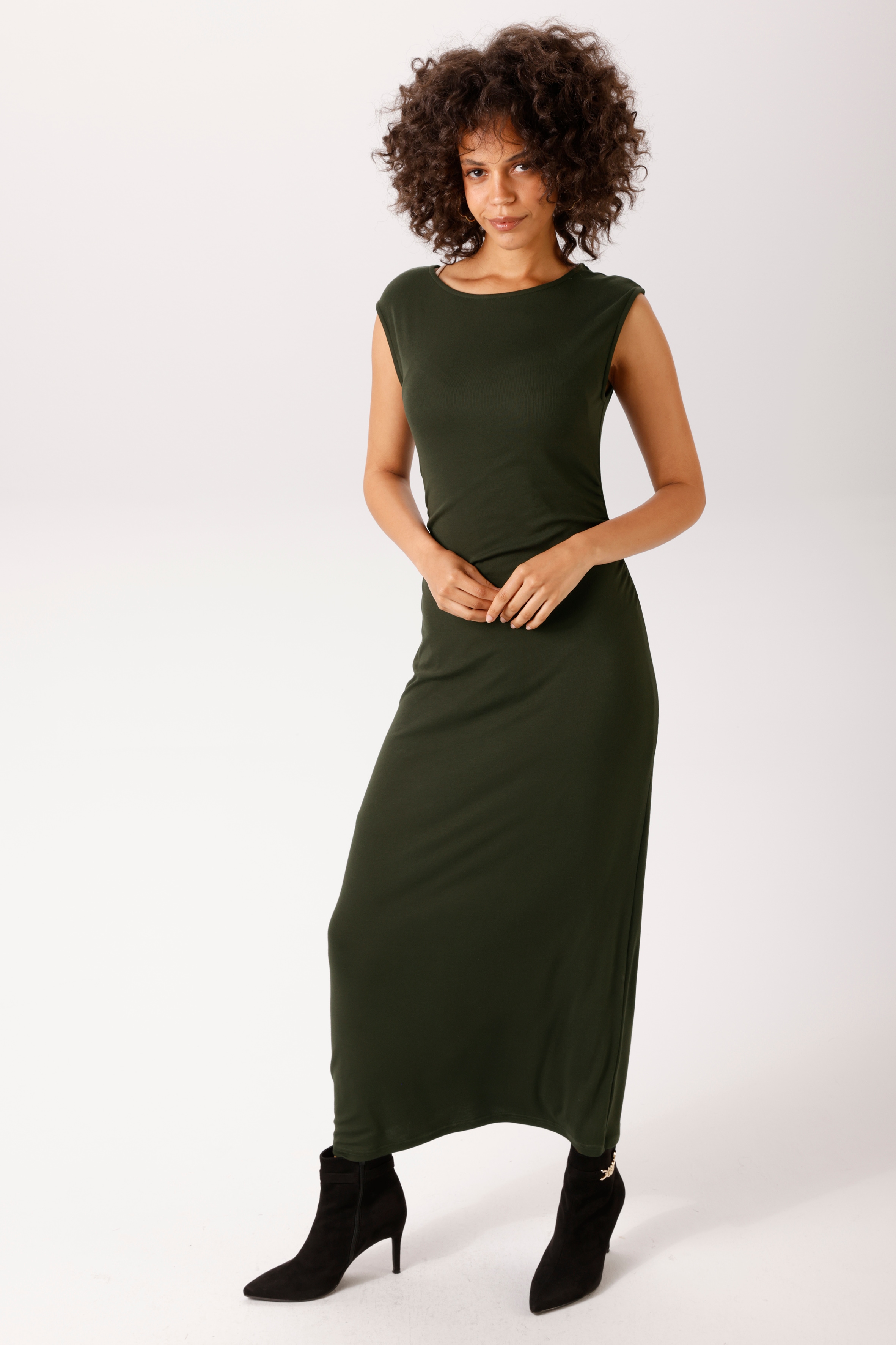 Aniston CASUAL Maxikleid mit Raffungen in der Taillennaht - NEUE KOLLEKTION