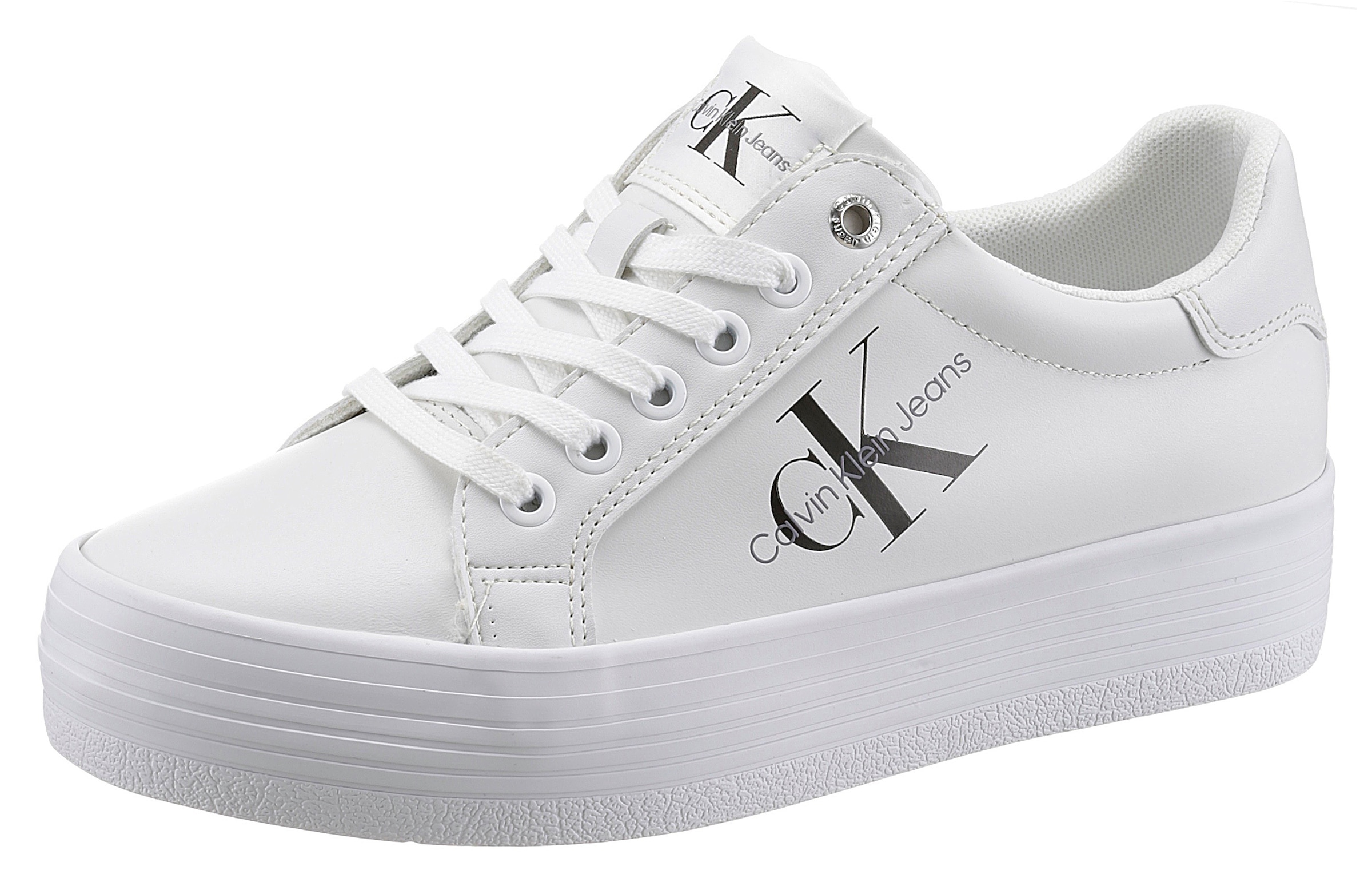 Calvin Klein Jeans Plateausneaker "VULC FLATFORM LACEUP LOW LTH", weicher S günstig online kaufen