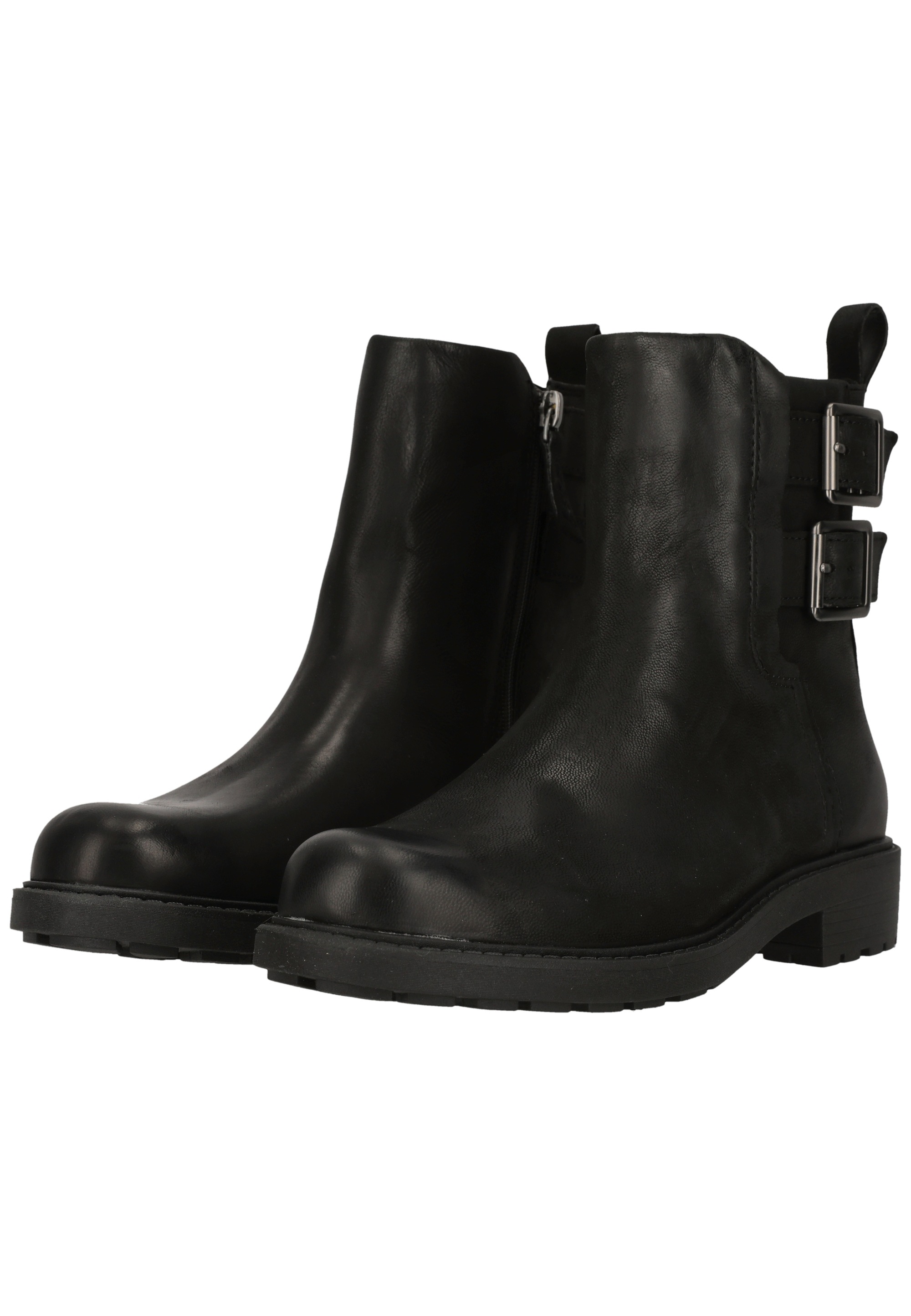 Clarks Schnürschuh »Orinoco2 Bay Black Leather«  mit stilvollen Schnallen