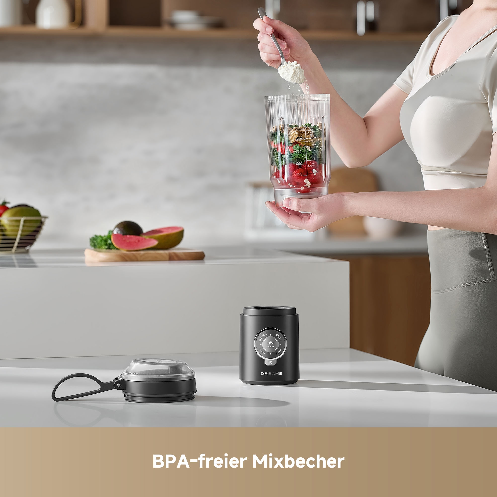 Dreame Akku-Smoothie-Maker »PortFresh Portable Blender« 120 W USB-C, Akku, kompakt, mobil