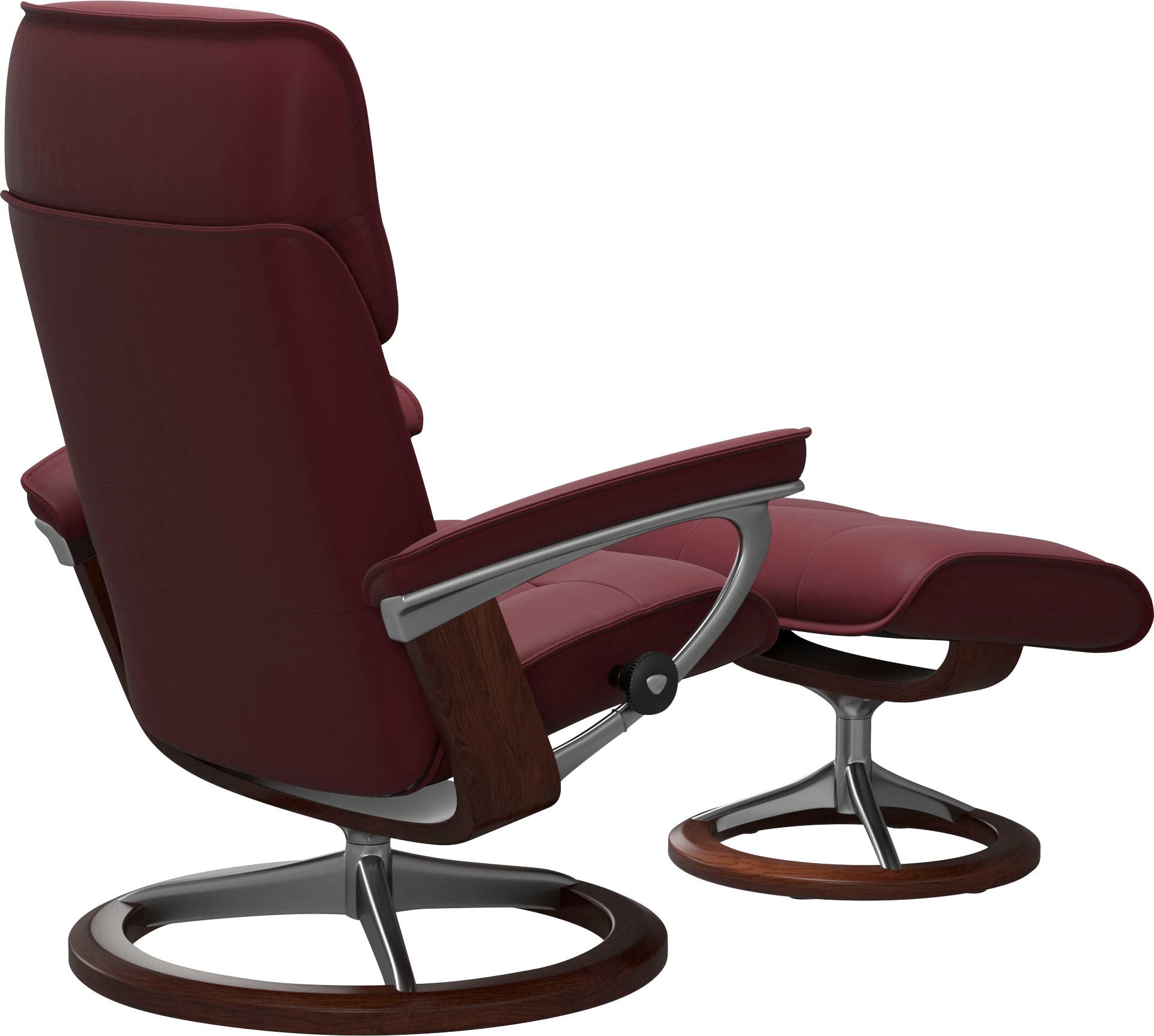 Stressless® Relaxsessel »Admiral«, (Set, Relaxsessel inkl. Hocker), mit Signature Base, Größe M & L, Gestell Braun