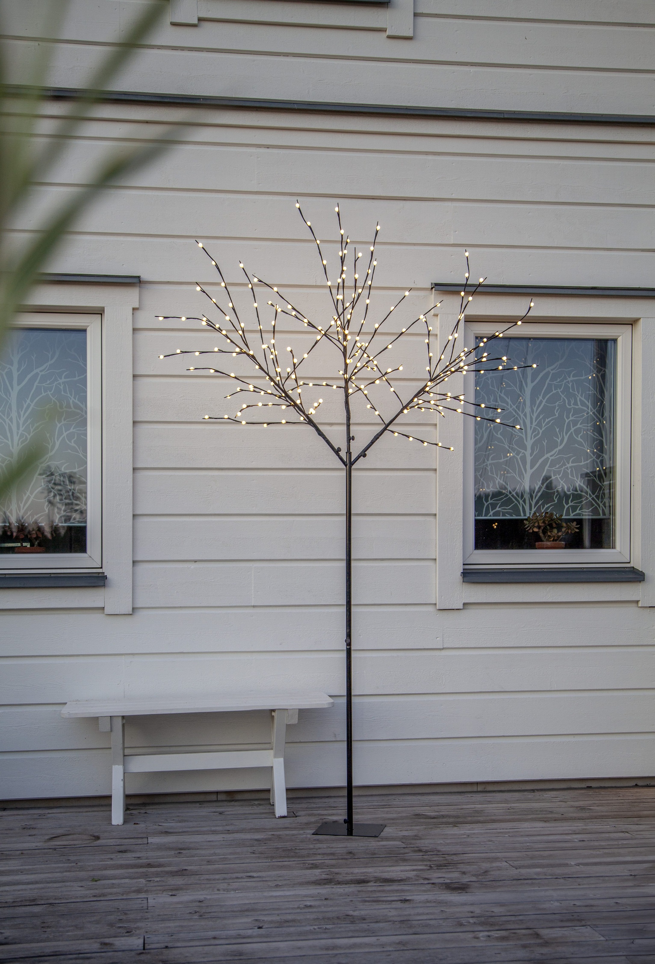 Parforce Traditional Hunting LED Dekoobjekt »Deko-Baum Albero« LED-Board 1 Stk. Warmweiß Ca 250cm hoher Dekobaum mit weiße Kugeln, LEDs warmweiß, Timer