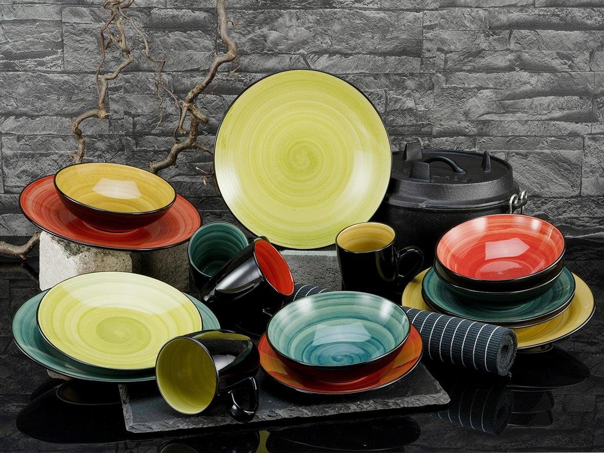CreaTable Kombiservice "Geschirr-Set Samoa" Service, handgemaltes Spiraldek günstig online kaufen