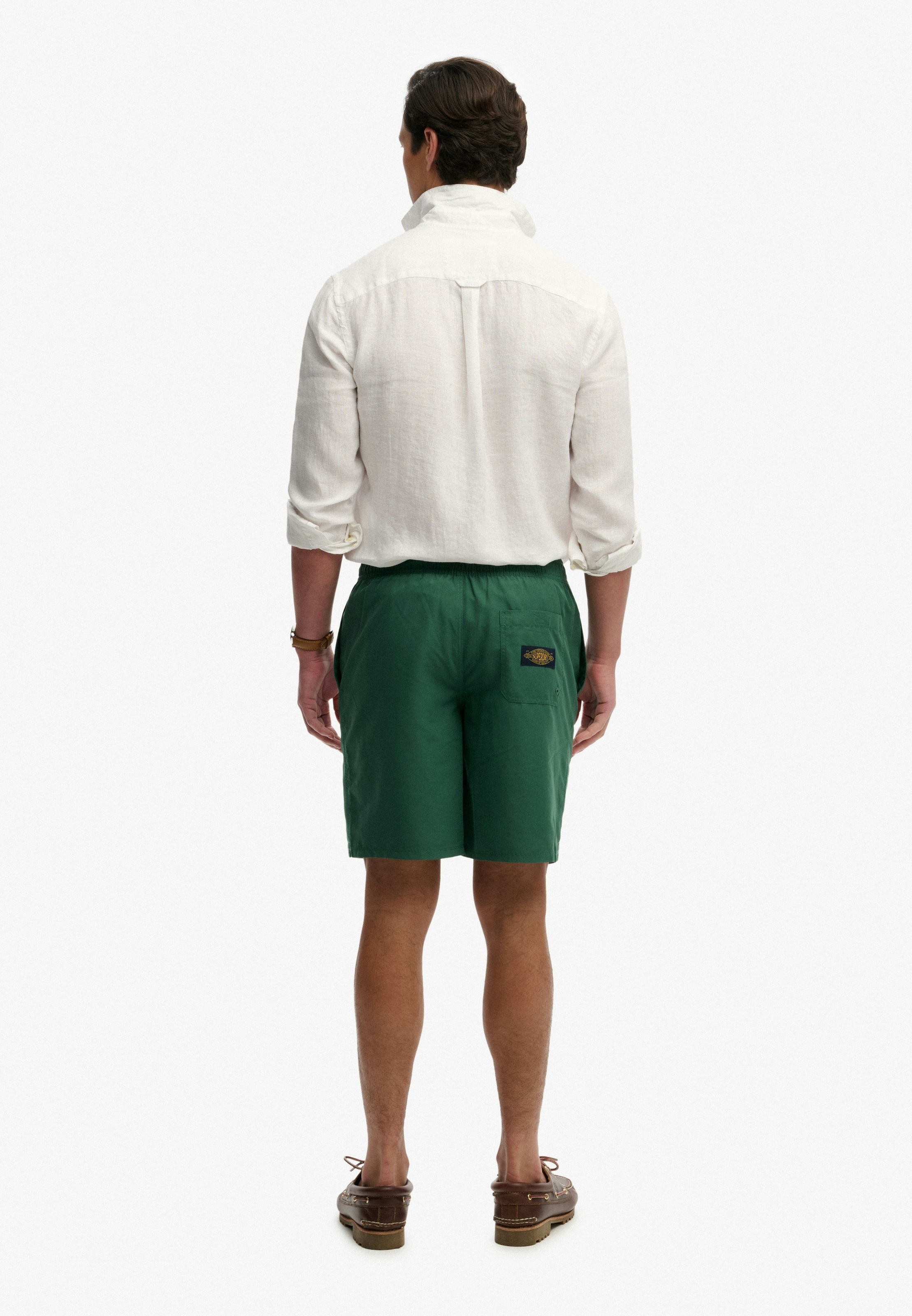 Superdry Badeshorts »LOGO 19 BOARDSHORT« lockere Passform, bedruckte Optik, aus Polyester