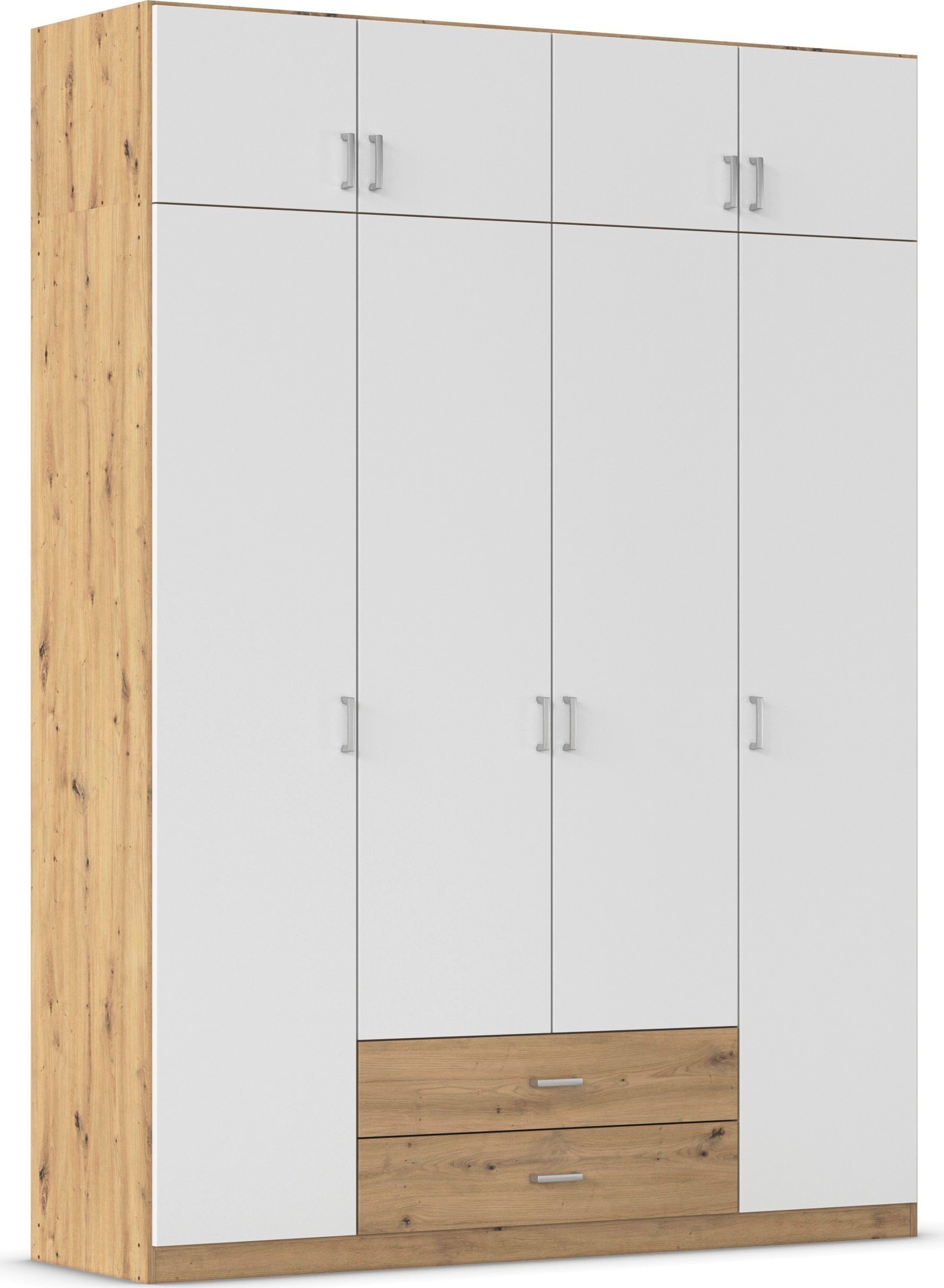 rauch "Schrank Garderobe Wäscheschrank GAMMA in 4 Breiten 91-226 cm" 3 verschiedene Ausstattungen BASIC/CLASSIC/PREMIUM (inkl. SOFT-CLOSE), mit Schubladen und Schrankaufsatz, schlichtes Design MADE IN GERMANY