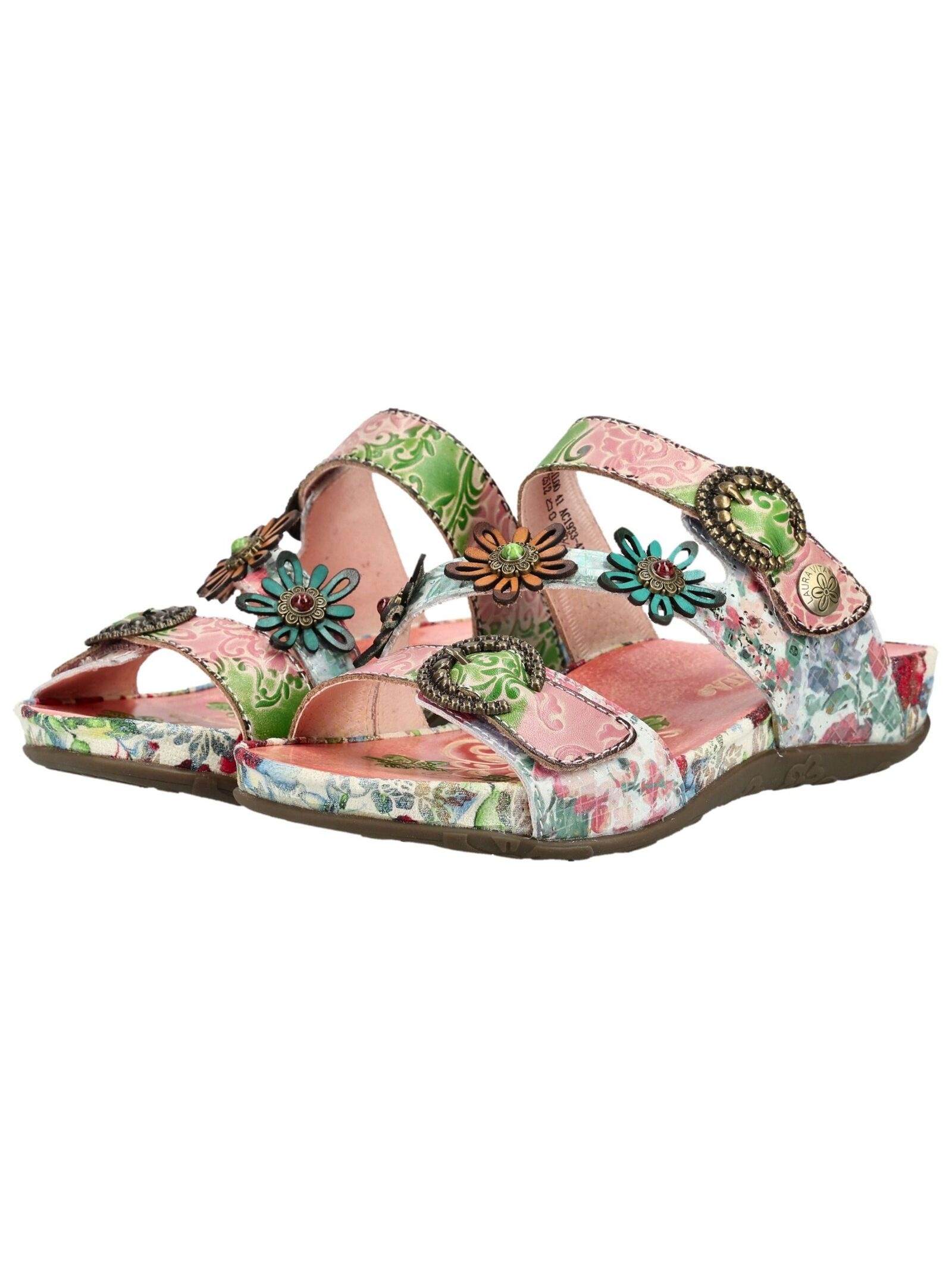 Pantolette LAURA VITA "LAURA VITA Pantoletten Leder", Herren, Gr. 39, rose, Leder, Schuhe Pantolette 3