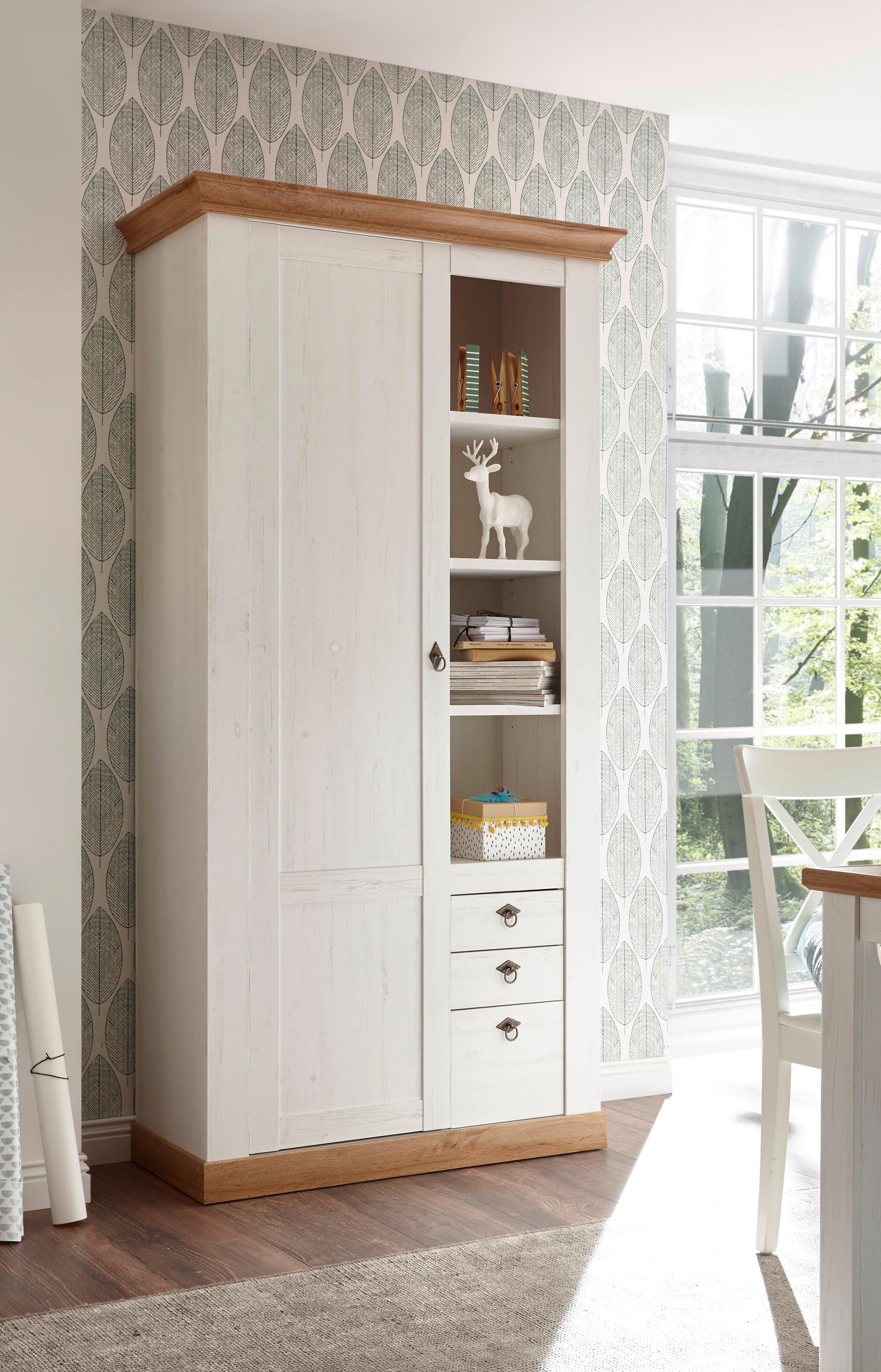 Home affaire Highboard "Cremona, Schrank, Wohnzimmerschrank, Mehrzweckschrank, Regal" im Landhausstil, ausreichend Stauraum, vielseitig, 204 cm hoch