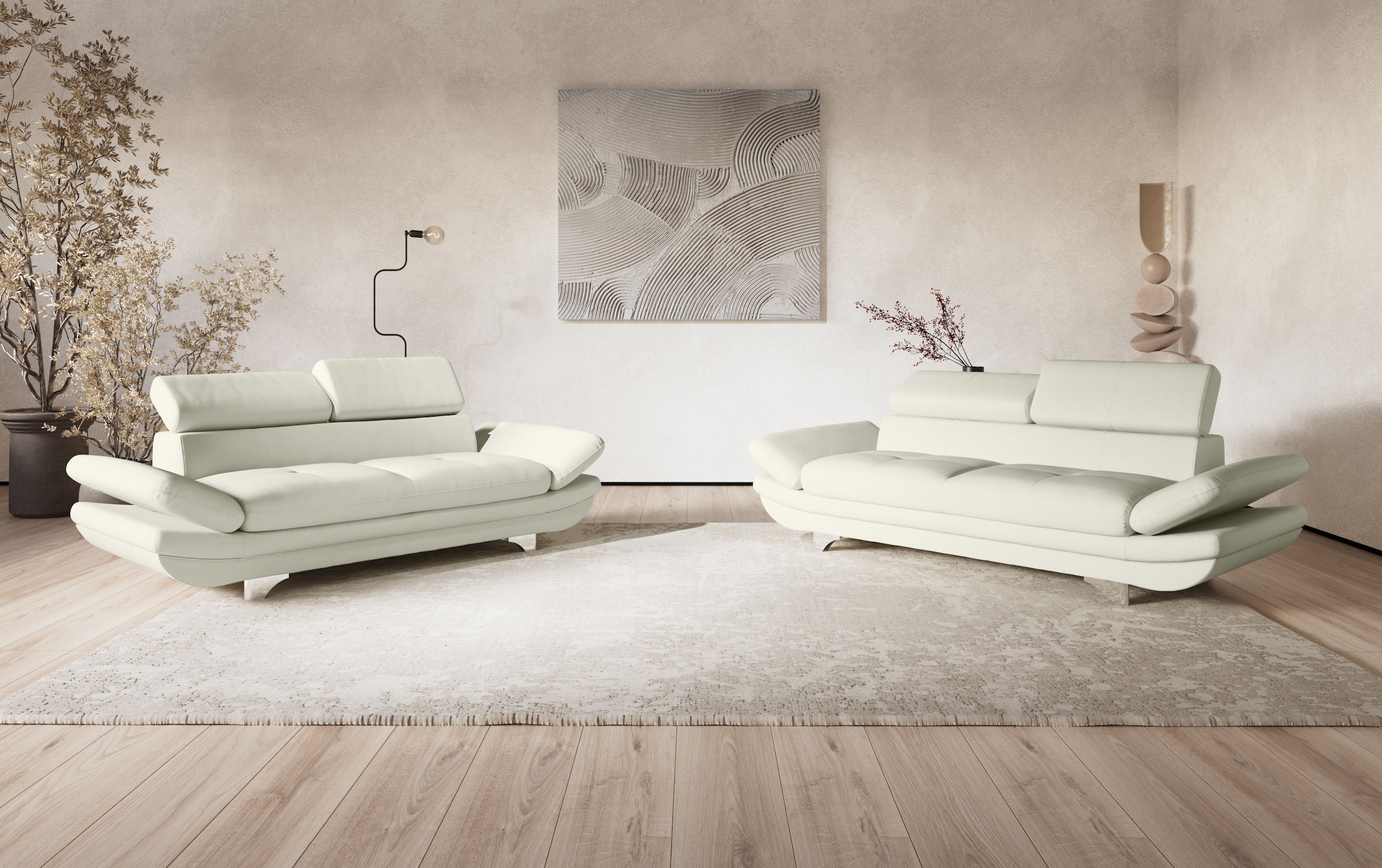 COTTA 3-Sitzer »Enterprise«, Big-Sofa, mit Armteilverstellung & Kopfteilverstellung