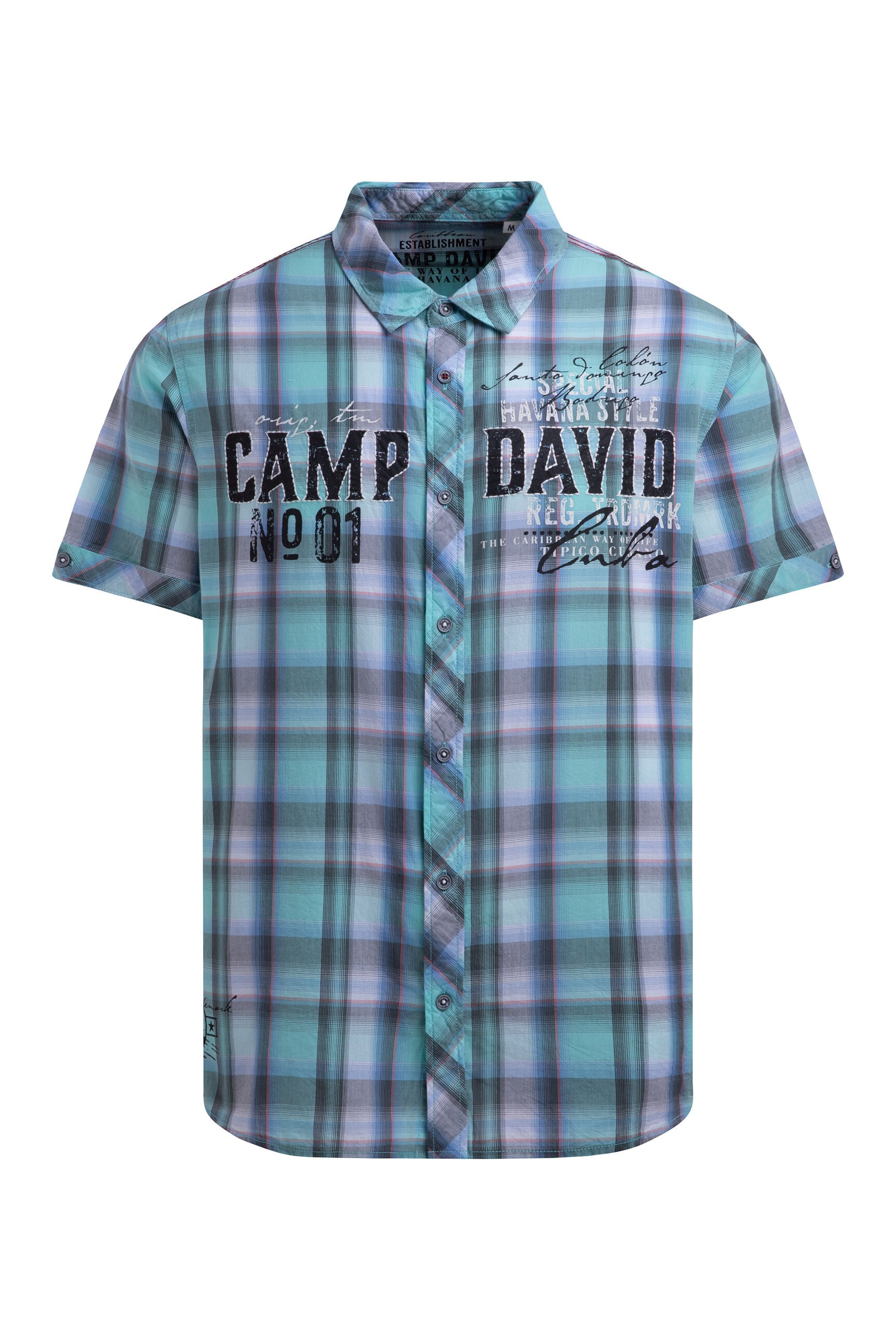 CAMP DAVID Kurzarmhemd mit Turn-Up-Ärmel