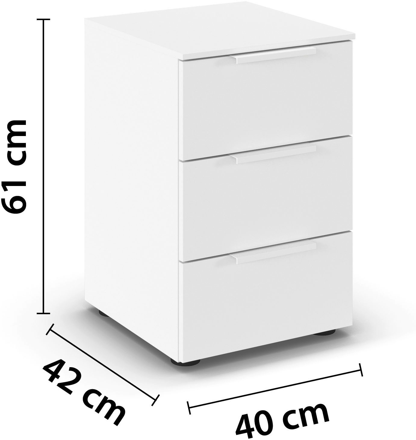 LeGer Home by Lena Gercke Nachtkommode »Nachttisch Nachtschrank Nachtkonsole SERINA eleganter Eyecatcher« inkl. SOFT-CLOSE-FUNKTION,  mit 3 Schubkästen sowie hochwertigen Metallgriffen MADE IN GERMANY