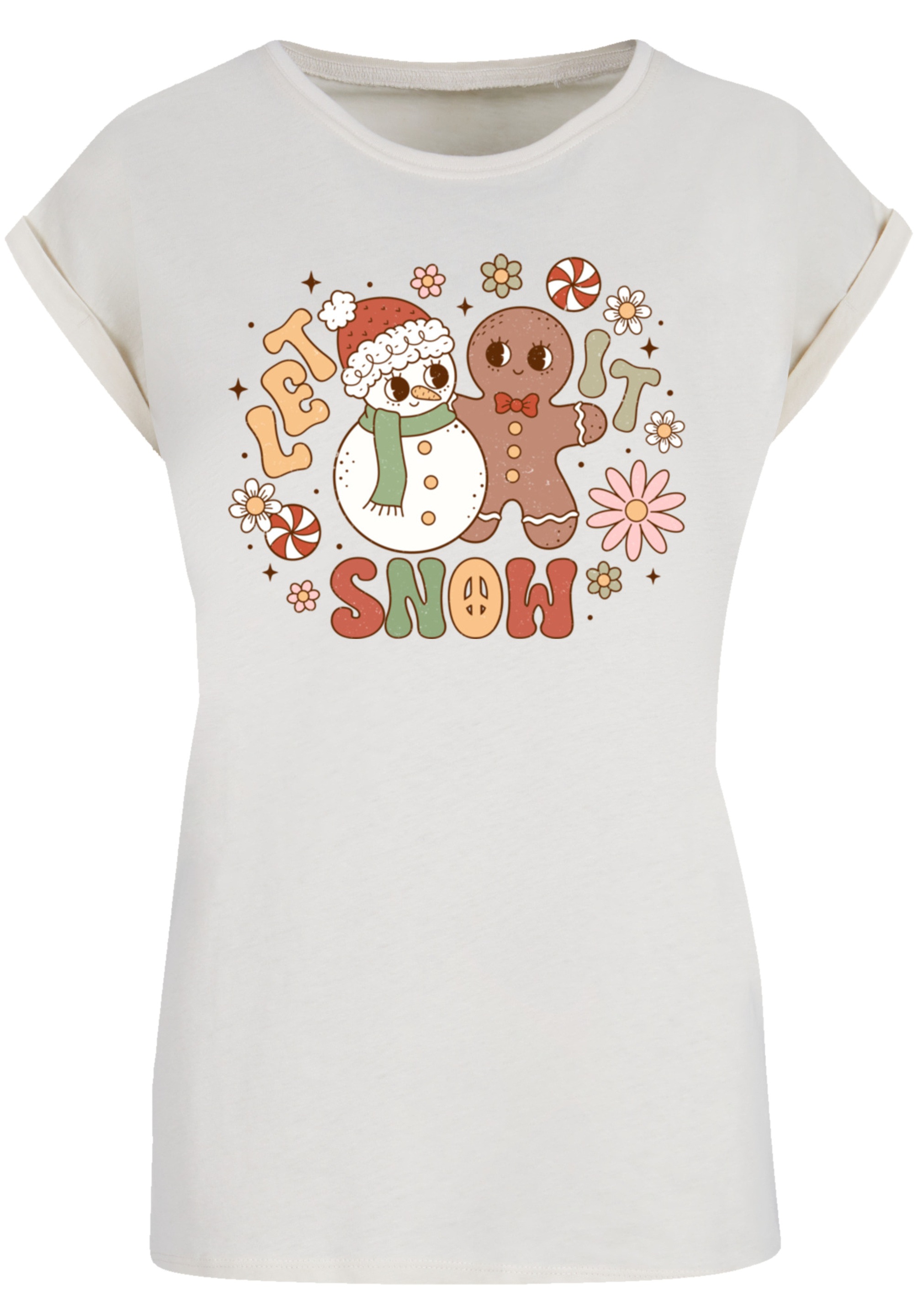 F4NT4STIC T-Shirt "Let It Snow Weihnachten Gingerbread", Premium Qualität, günstig online kaufen