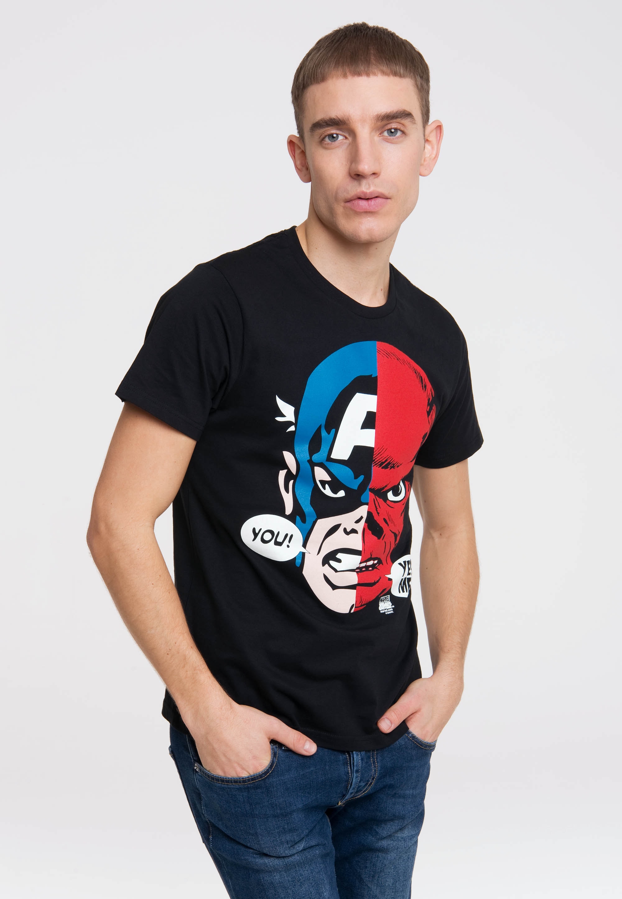 LOGOSHIRT T-Shirt "Marvel - Captain America & Red Skull" mit Captain Americ günstig online kaufen